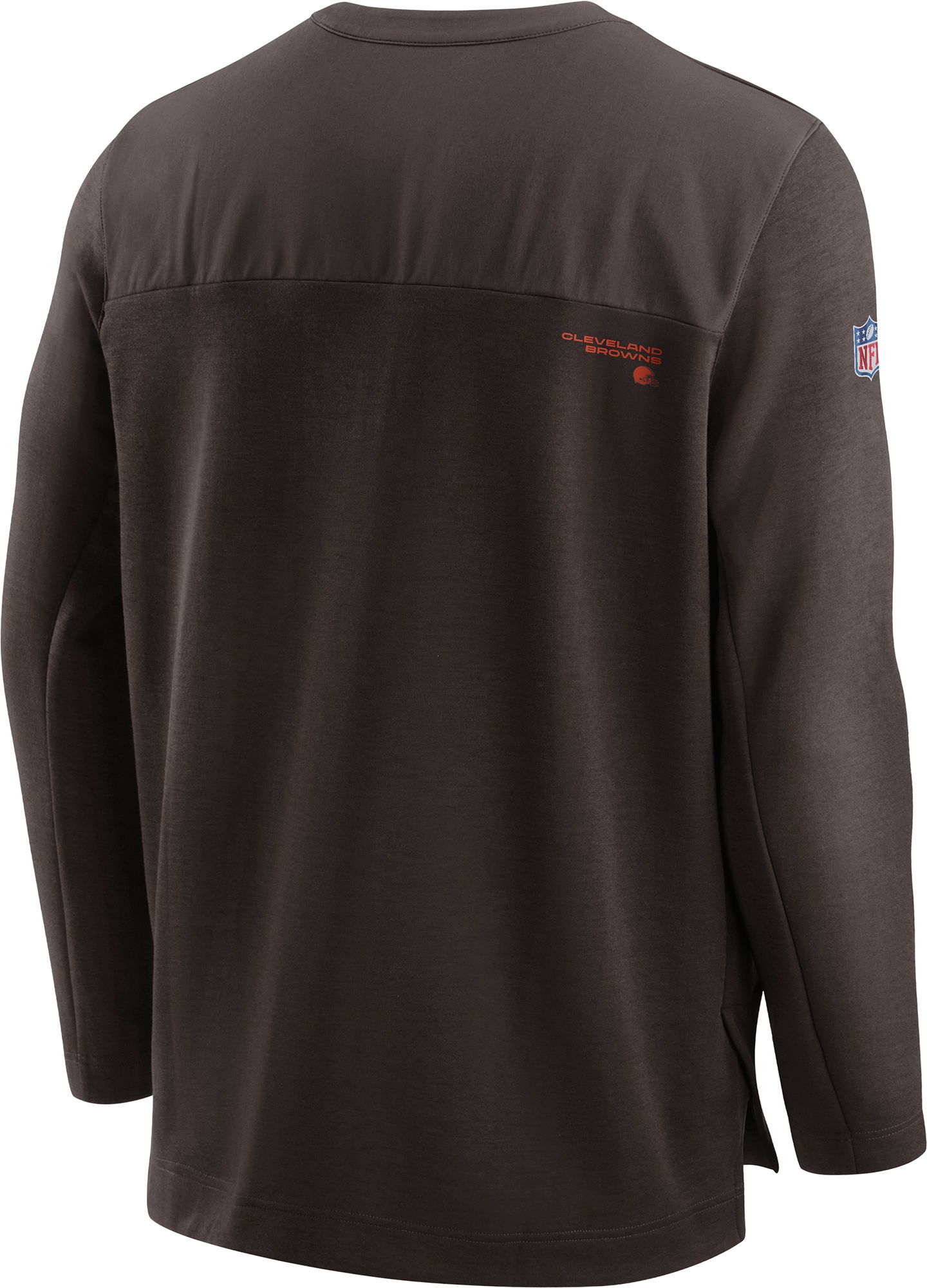 Nike Men's Cleveland Browns Sideline Coach Half-Zip Brown Pullover product image