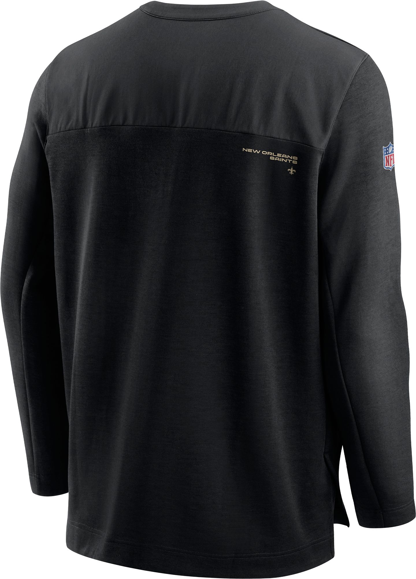 Nike Men's New Orleans Saints Sideline Coach Half-Zip Black Pullover product image
