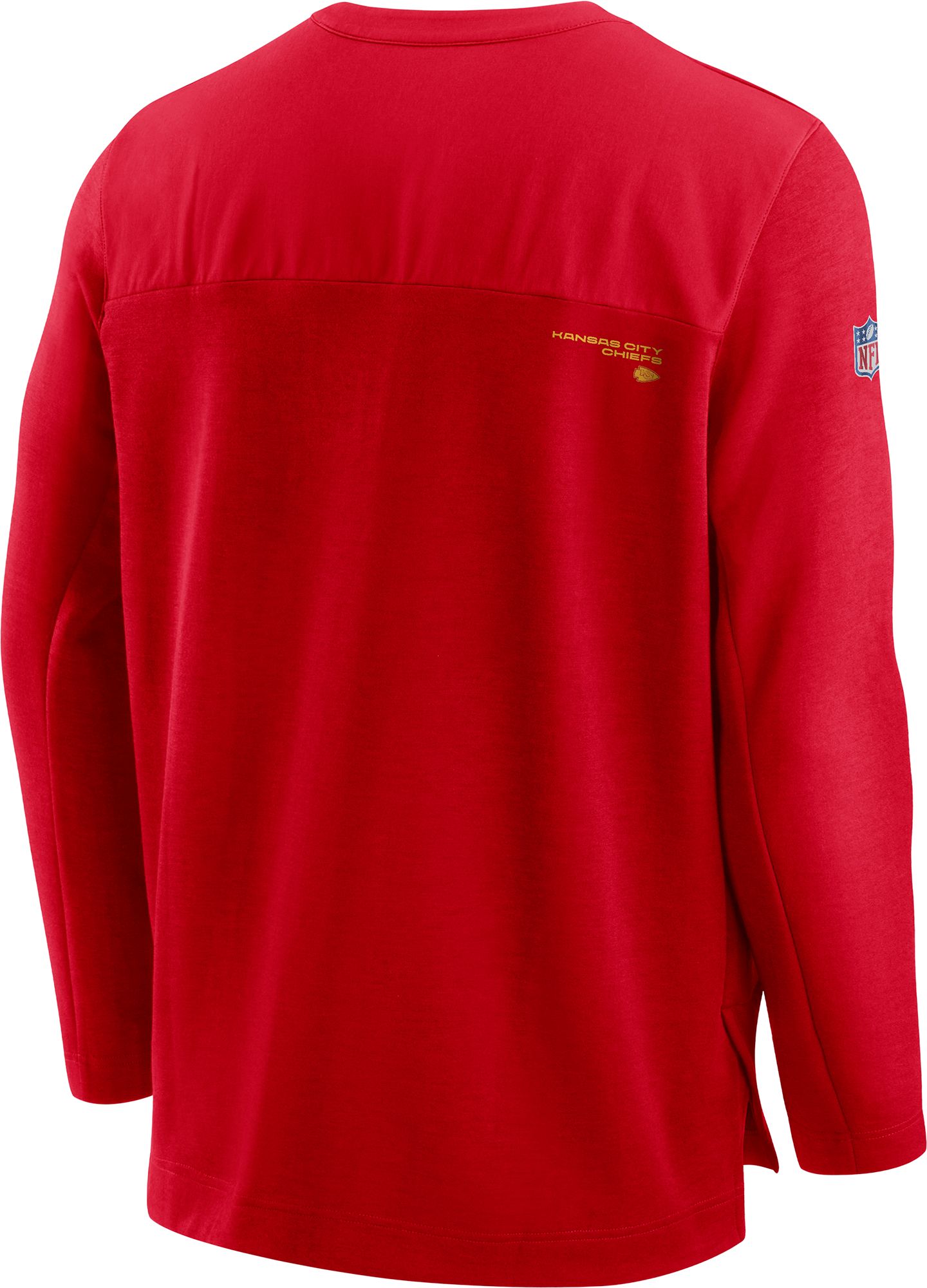 Nike Men's Kansas City Chiefs Sideline Coach Half-Zip Red Pullover product image