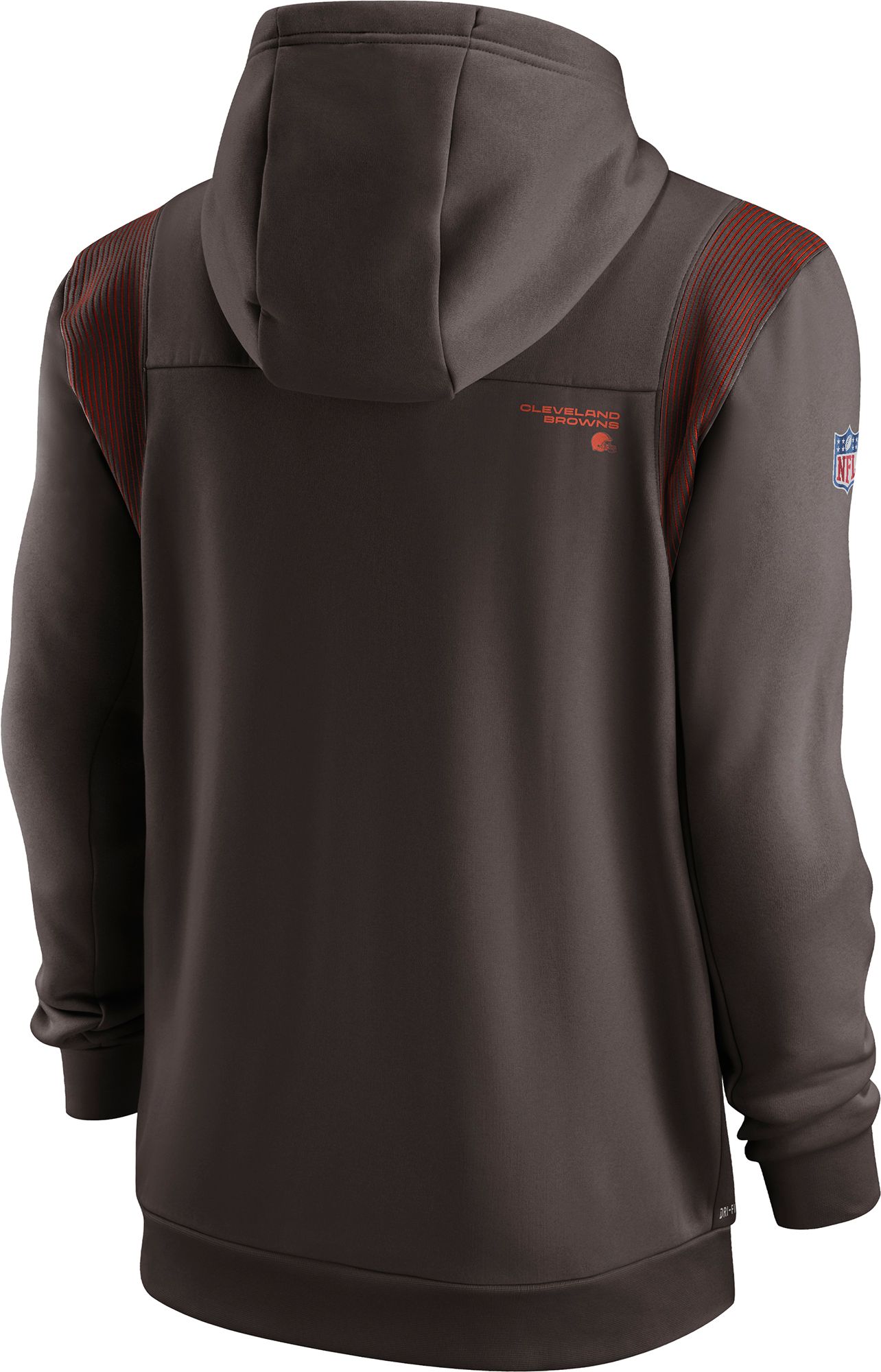 Nike Men's Cleveland Browns Sideline Therma-FIT Full-Zip Brown Hoodie product image