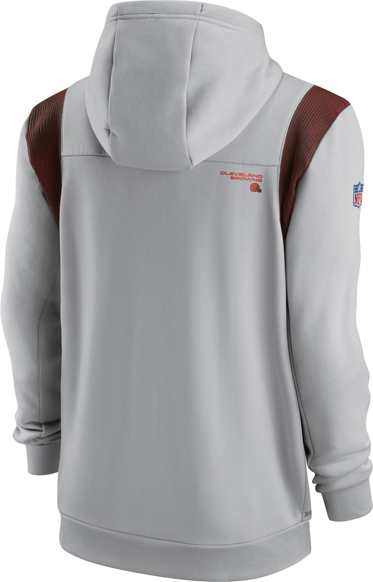 Nike Men's Cleveland Browns Sideline Therma-FIT Full-Zip Silver Hoodie product image