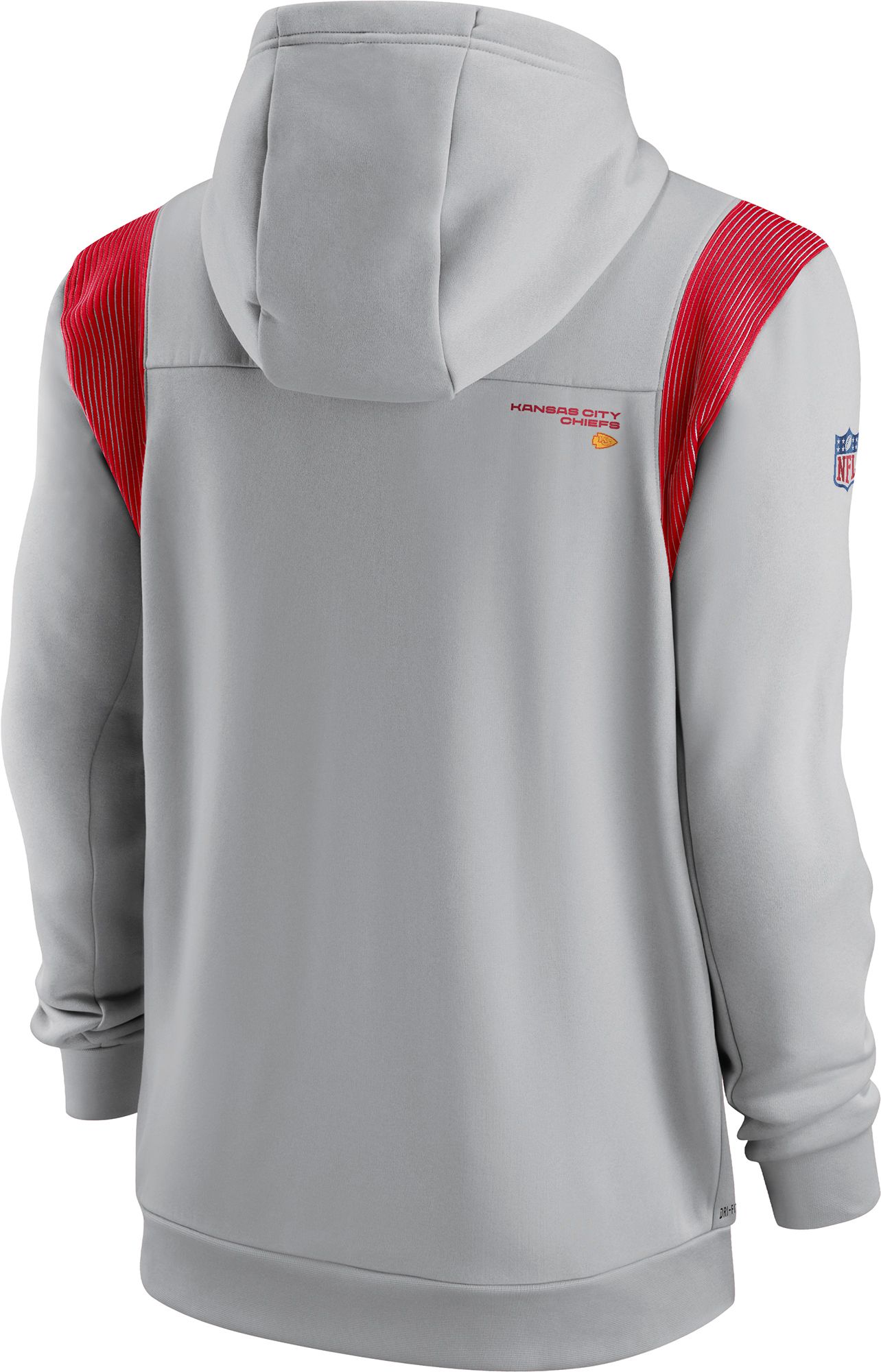 Nike Men's Kansas City Chiefs Sideline Therma-FIT Full-Zip Silver Hoodie product image