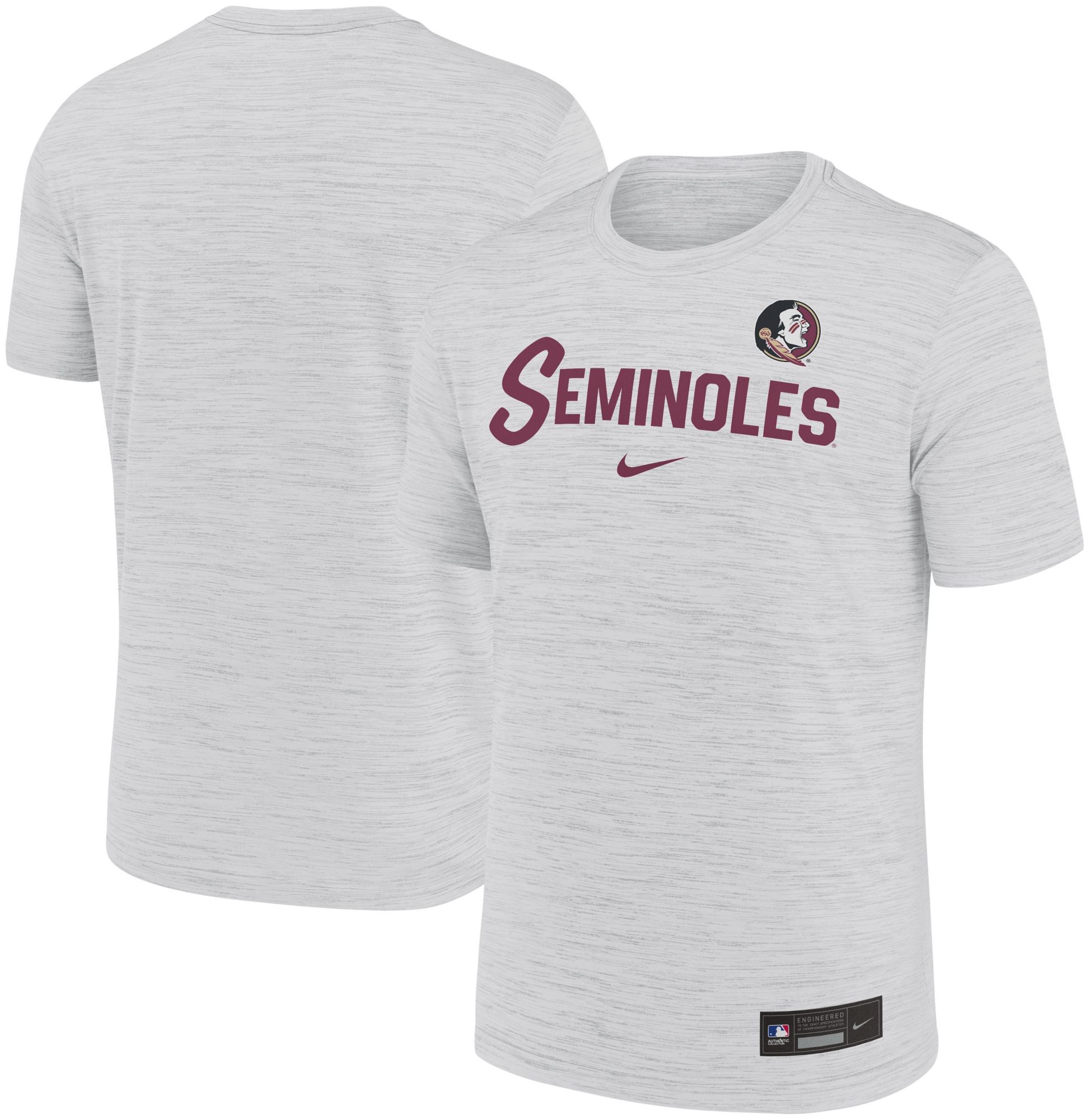 Nike Men's Florida State Seminoles White Script Heathered Legend T-Shirt product image