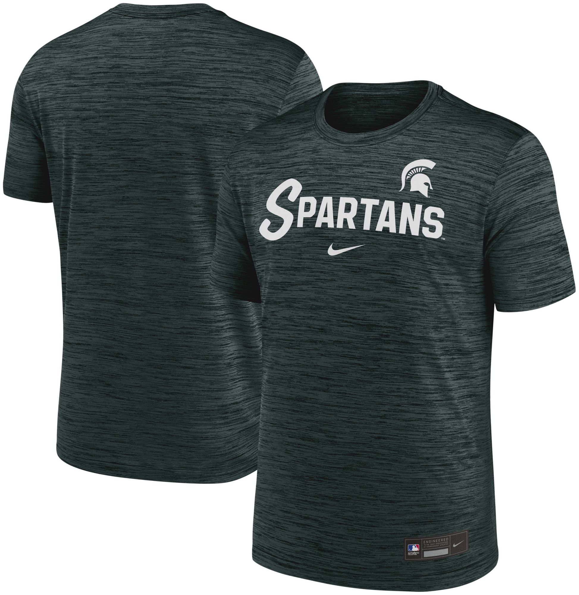 Nike Men's Michigan State Spartans Pro Green Script Heathered Legend T-Shirt product image