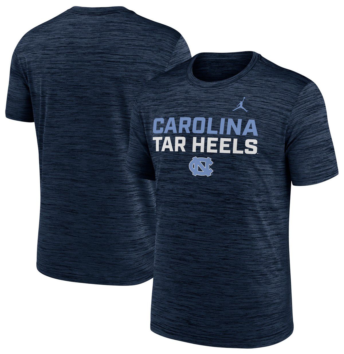 Jordan Men's North Carolina Tar Heels College Navy Velocity Stack T-Shirt product image