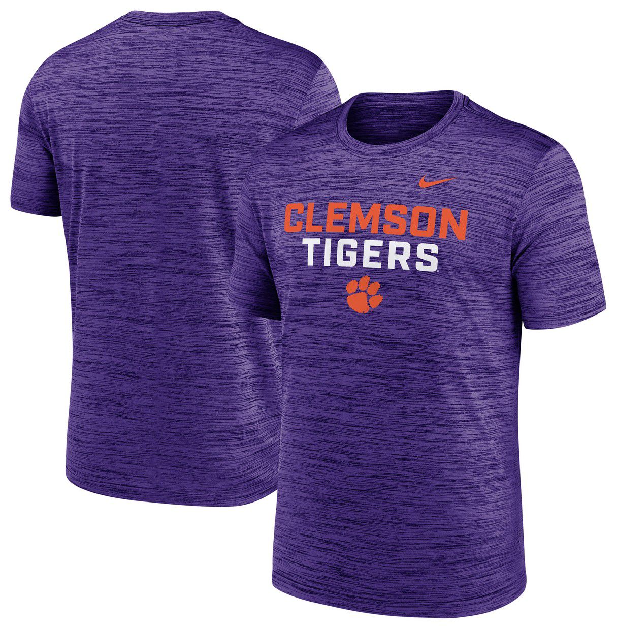 Nike Men's Clemson Tigers New Orchid Velocity Stack T-Shirt product image