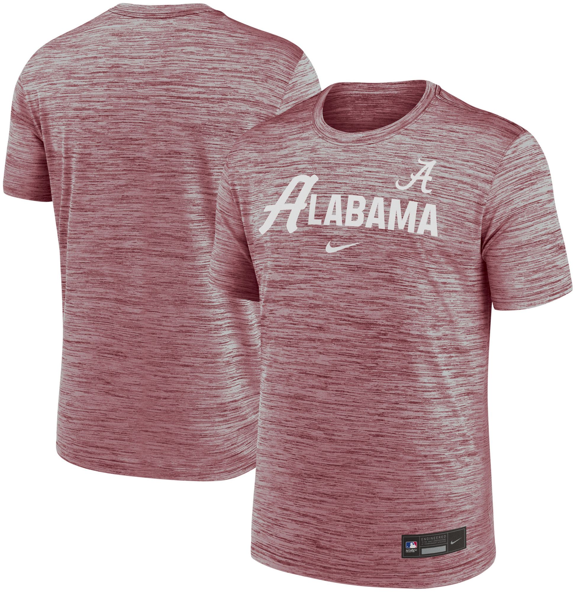 Nike Men's Alabama Crimson Tide Team Crimson Script Heathered Legend T-Shirt product image