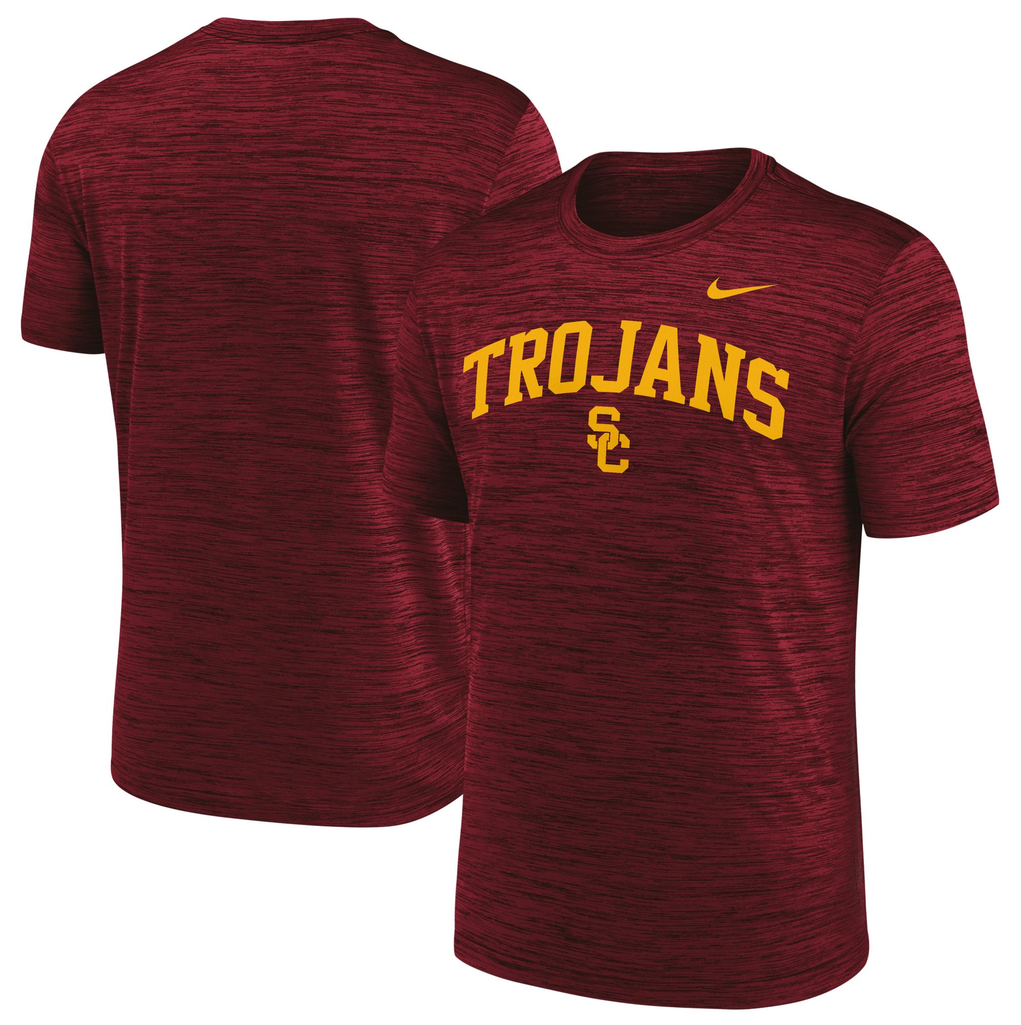 Nike Men's USC Trojans Team Crimson Velocity Arch Logo T-Shirt