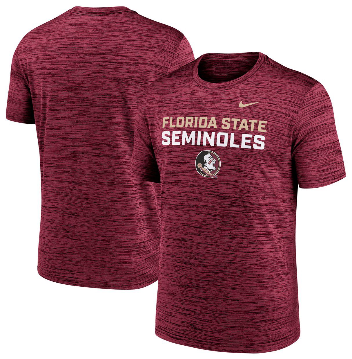 Nike Men's Florida State Seminoles Team Maroon Velocity Stack T-Shirt product image