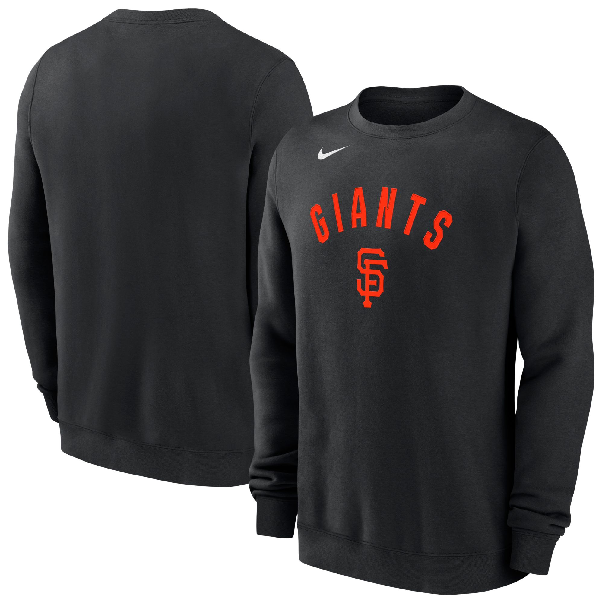 Nike Men's San Francisco Giants Black Twill Club Crewneck Sweatshirt product image