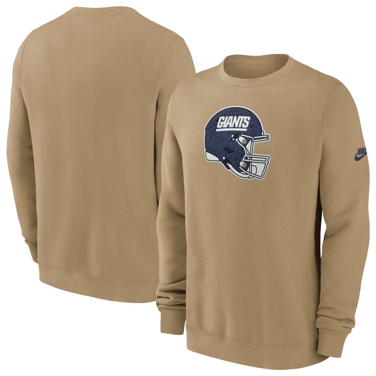 Nike Men's New York Giants Parachute Beige Rewind Club Fleece Crew Pullover Sweatshirt product image