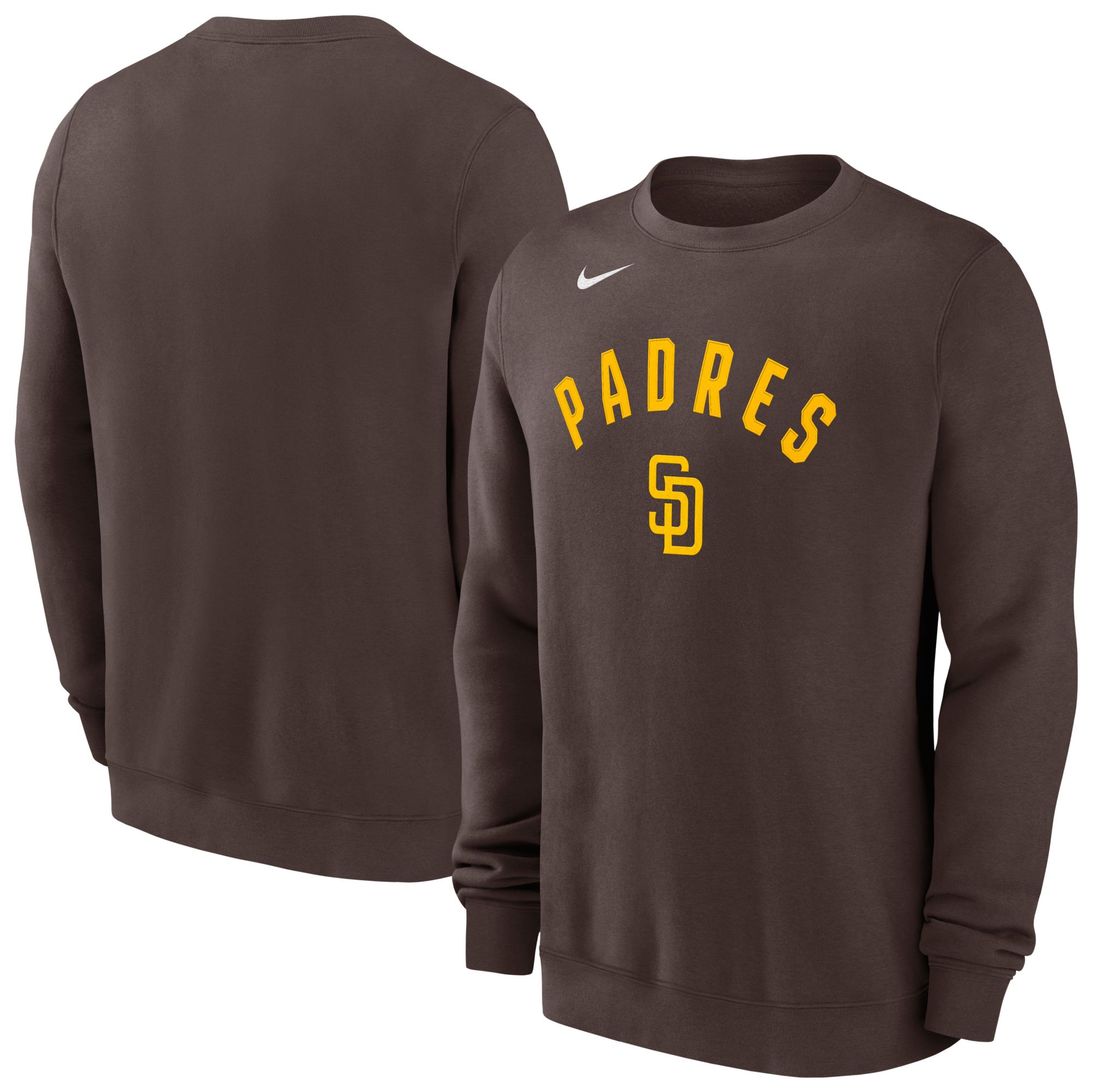 Nike Men's San Diego Padres Brown Twill Club Crewneck Sweatshirt product image