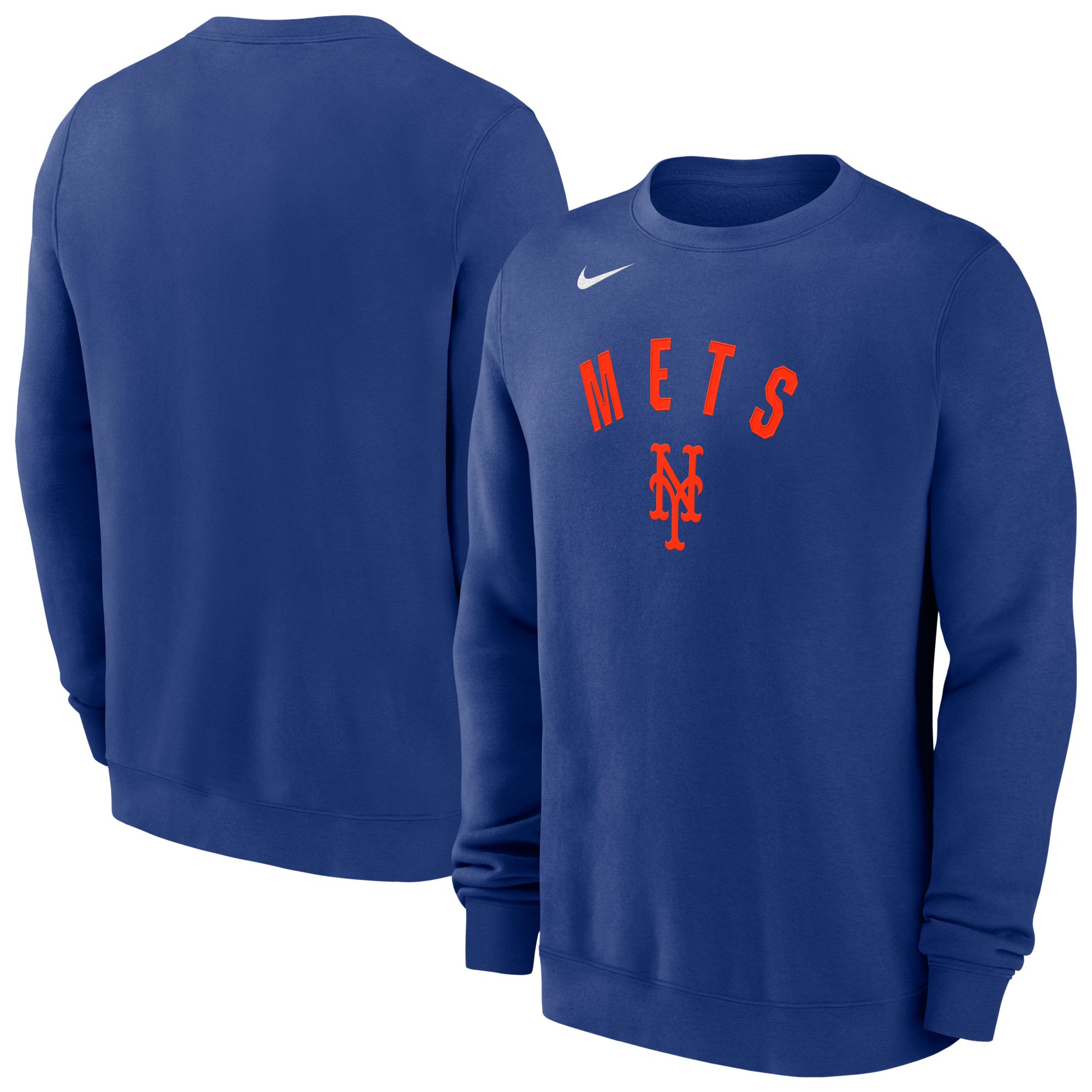 Nike Men's New York Mets Blue Twill Club Crewneck Sweatshirt product image