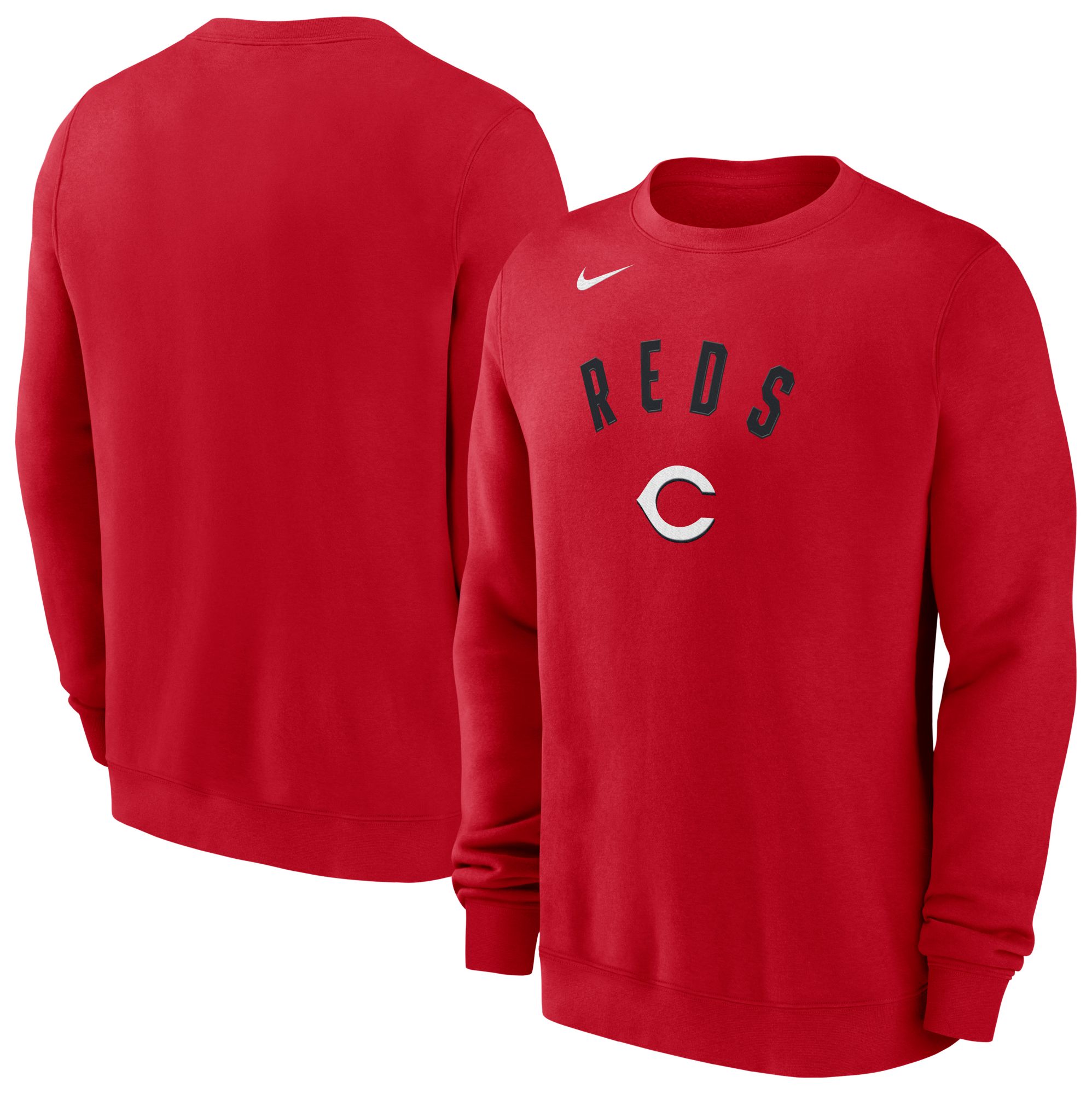 Nike Men's Cincinnati Reds Red Twill Club Crewneck Sweatshirt product image