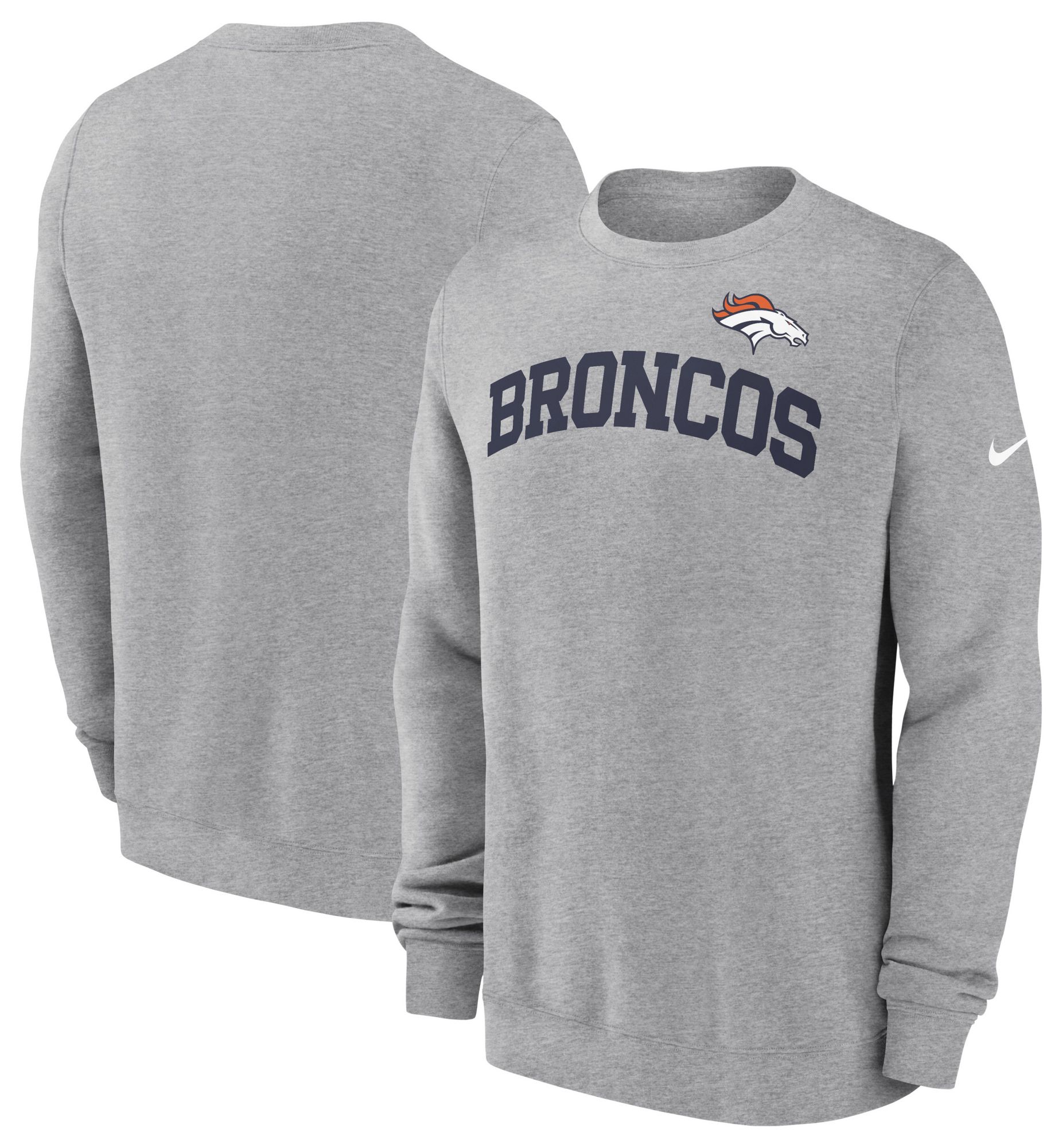 Nike Men's Denver Broncos Club Dark Grey Heather Crew product image
