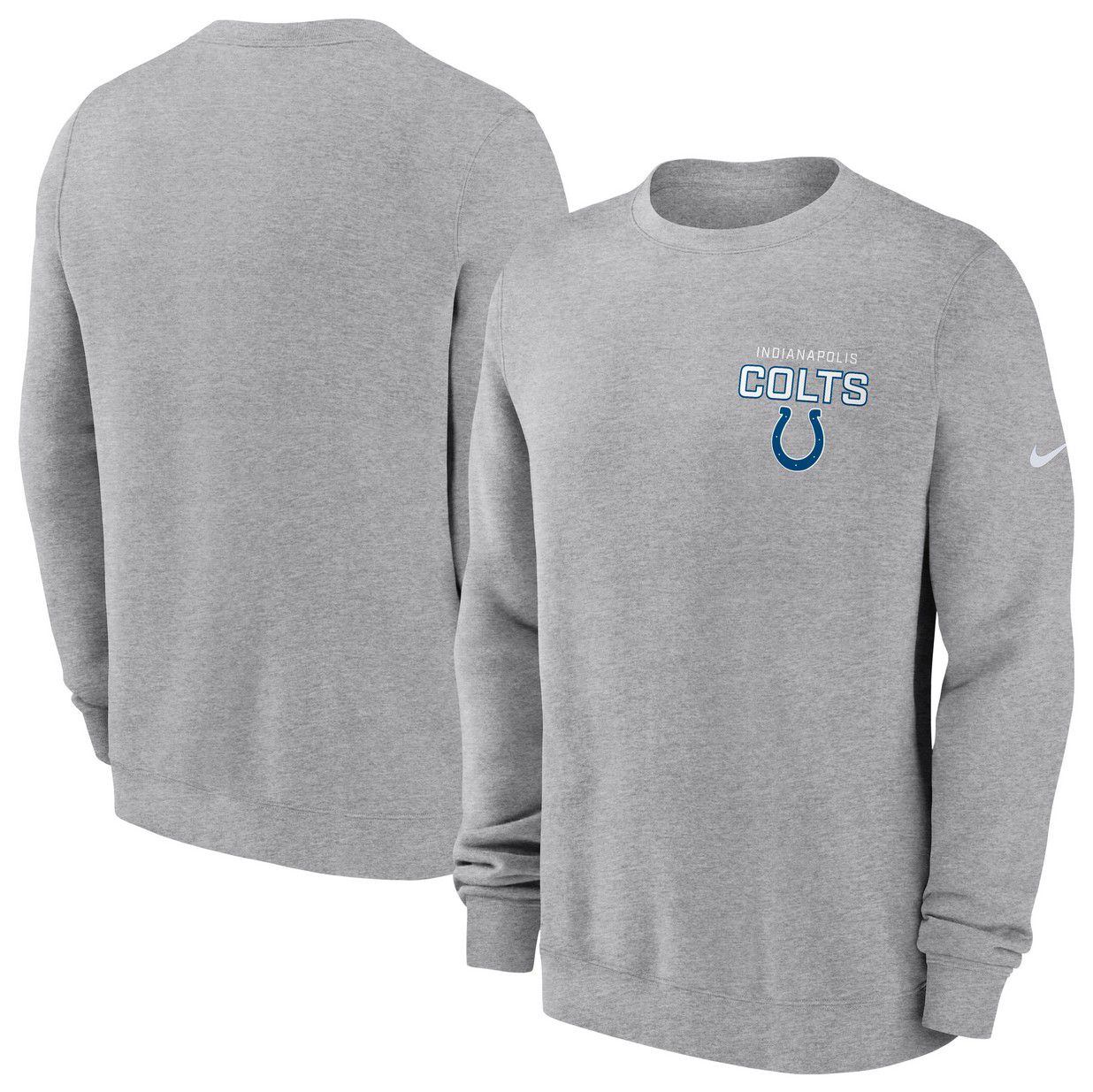 Nike Men's Indianapolis Colts Dark Grey Heather Club Fleece Crew Pullover Sweatshirt product image