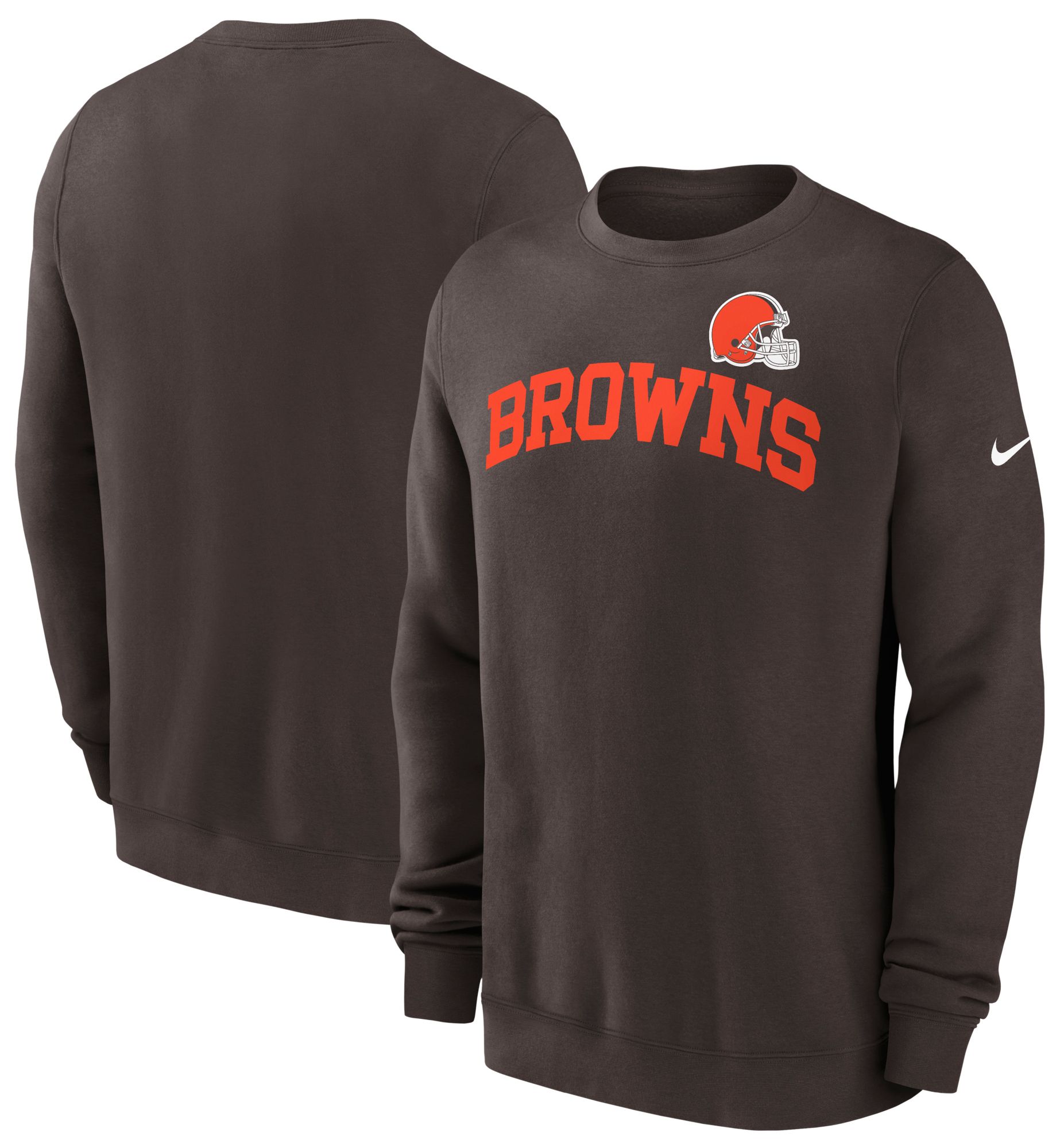 Nike Men's Cleveland Browns Club Seal Brown Crew product image