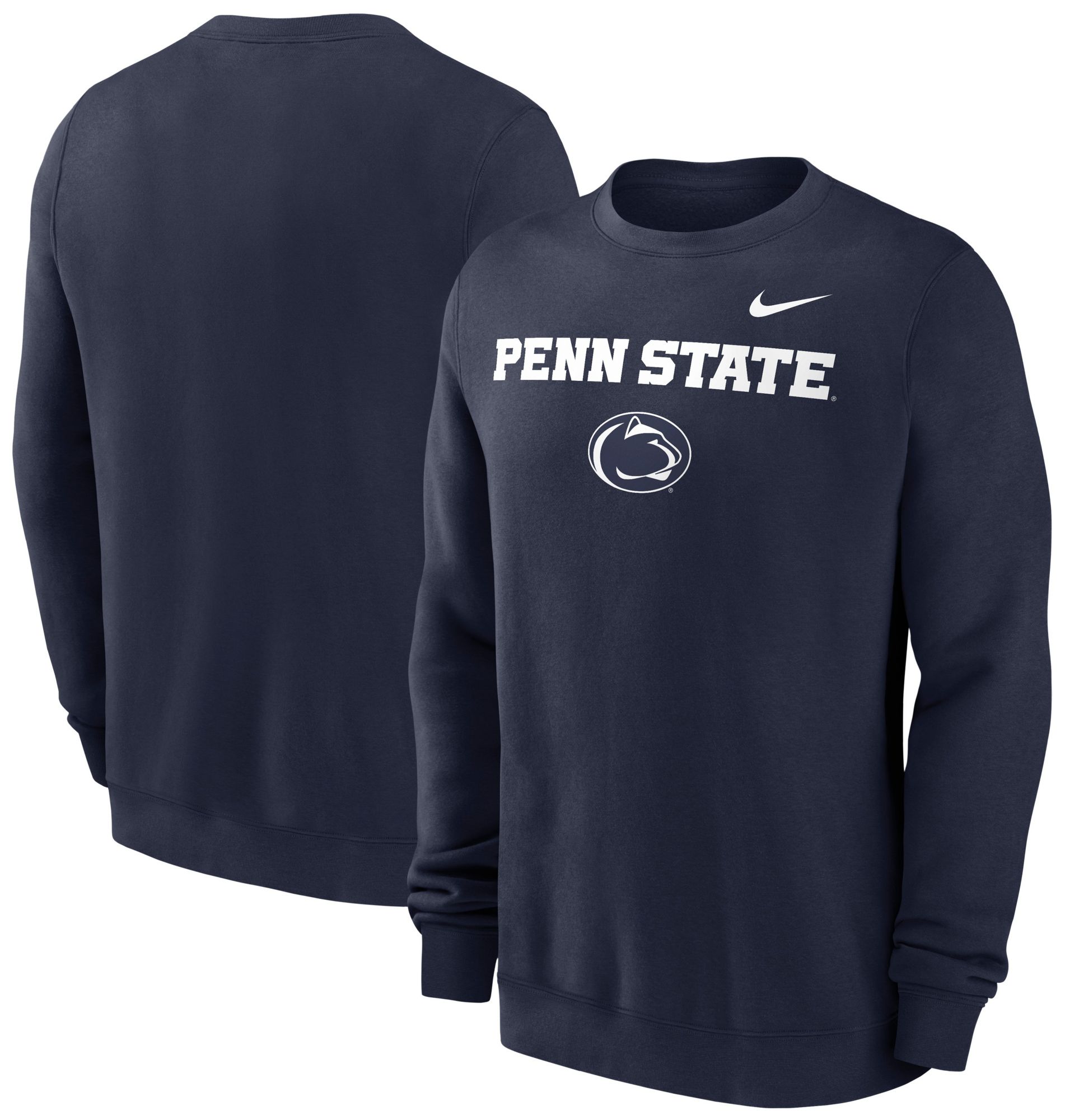 Nike Men's Penn State Nittany Lions Navy Lockup Crew Neck Sweatshirt product image