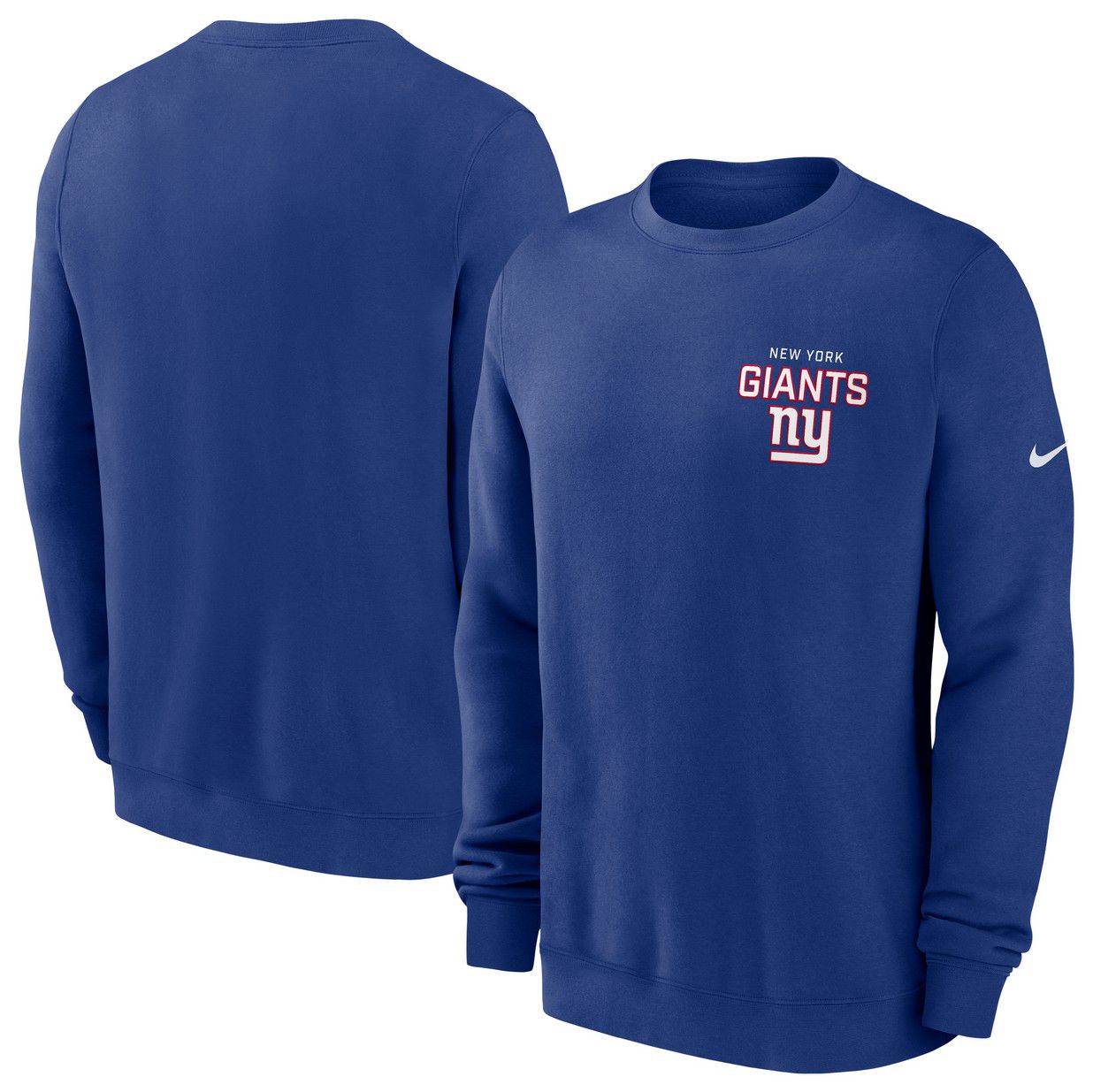 Nike Men's New York Giants Rush Blue Club Fleece Crew Pullover Sweatshirt product image