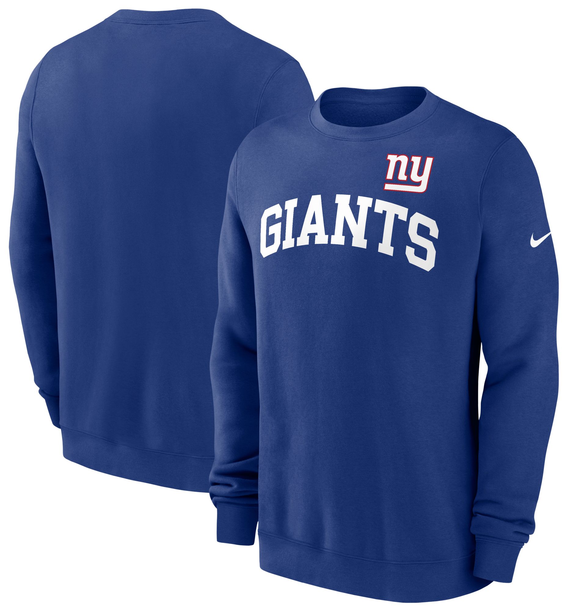 Nike Men's New York Giants Sideline Club Rush Blue Long Sleeve Crew Sweatshirt product image