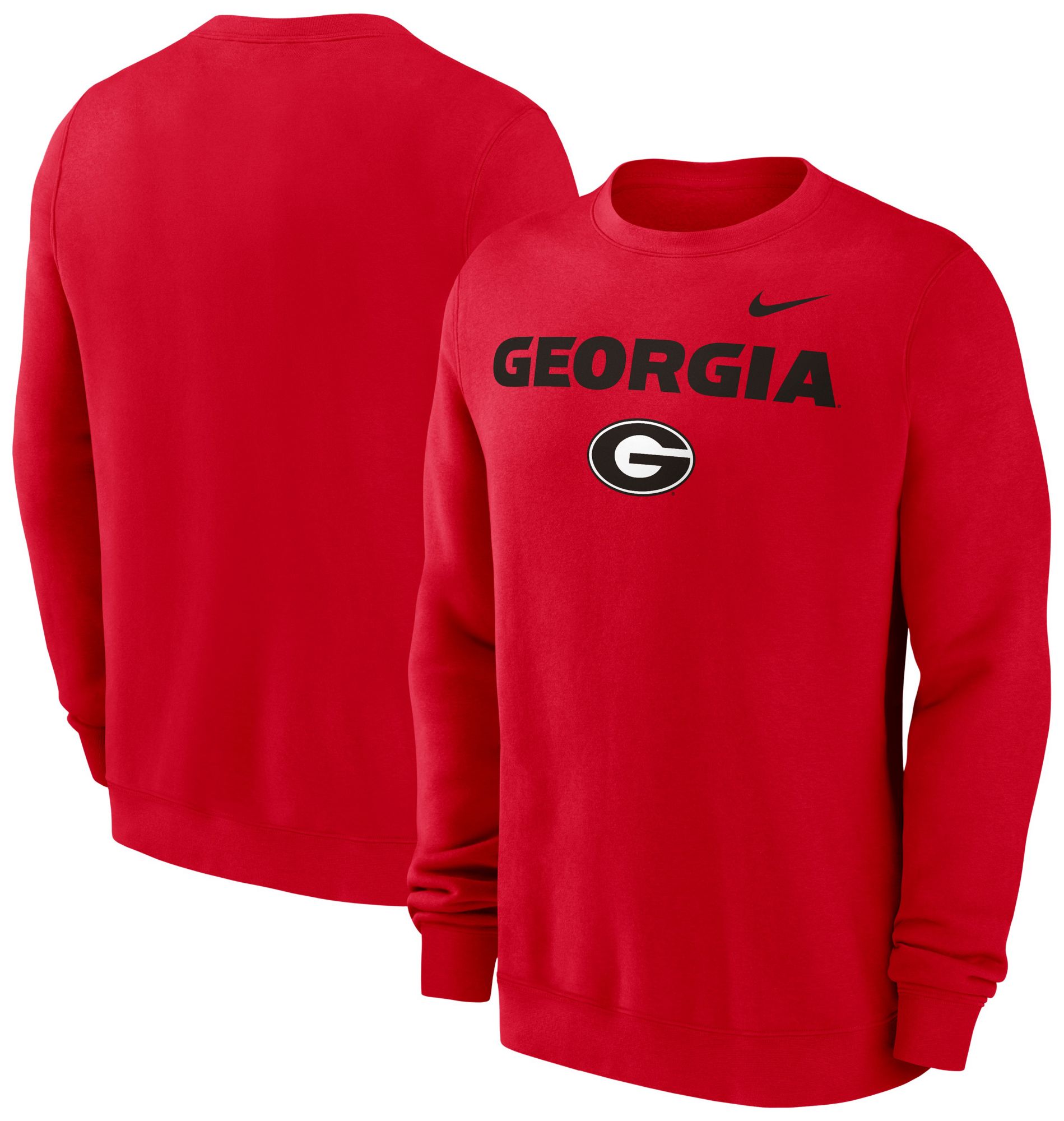 Nike Men's Georgia Bulldogs Red Lockup Crew Neck Sweatshirt product image