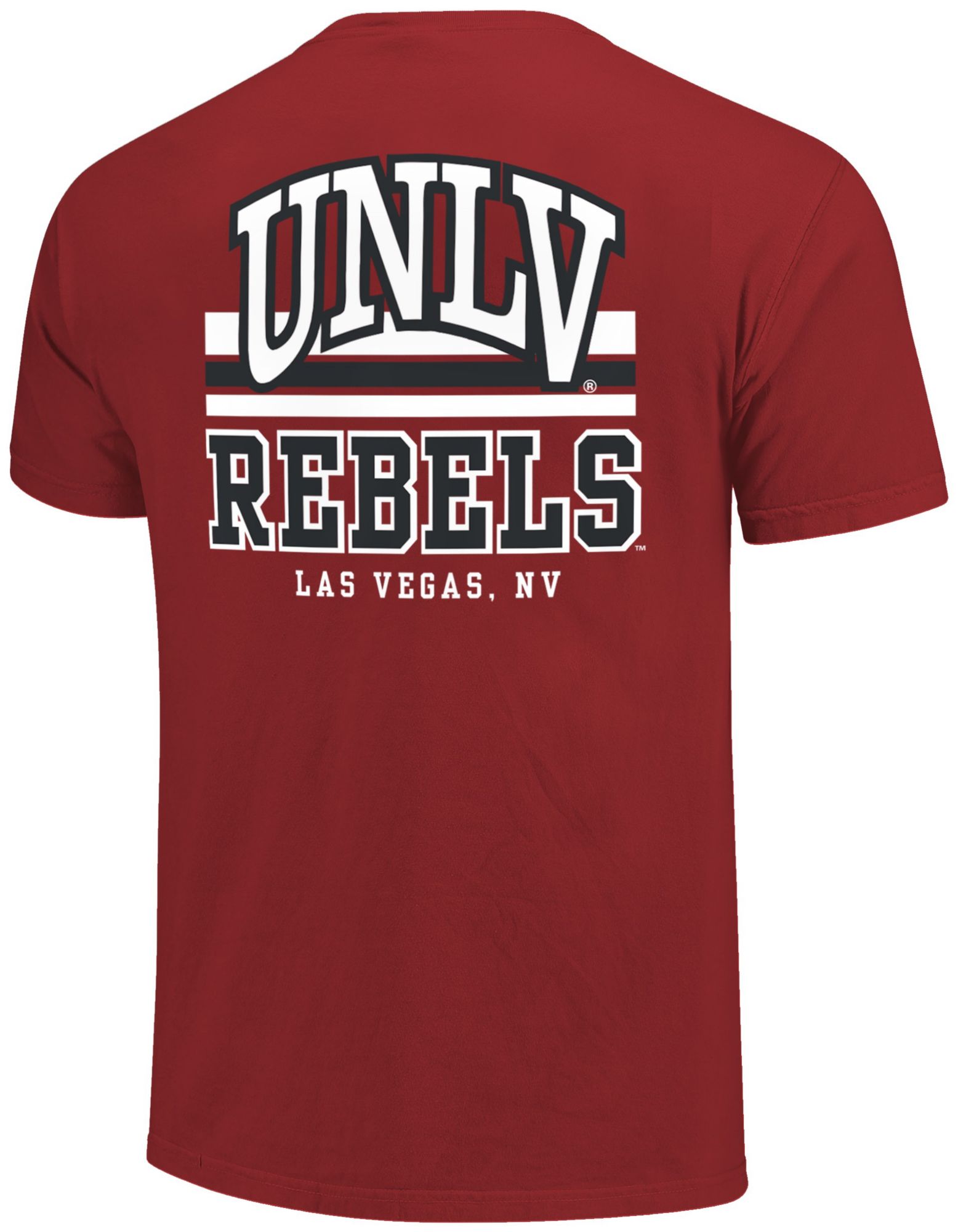 Image One Men's UNLV Rebels Red Mascot Arched Short Sleeve T-Shirt product image