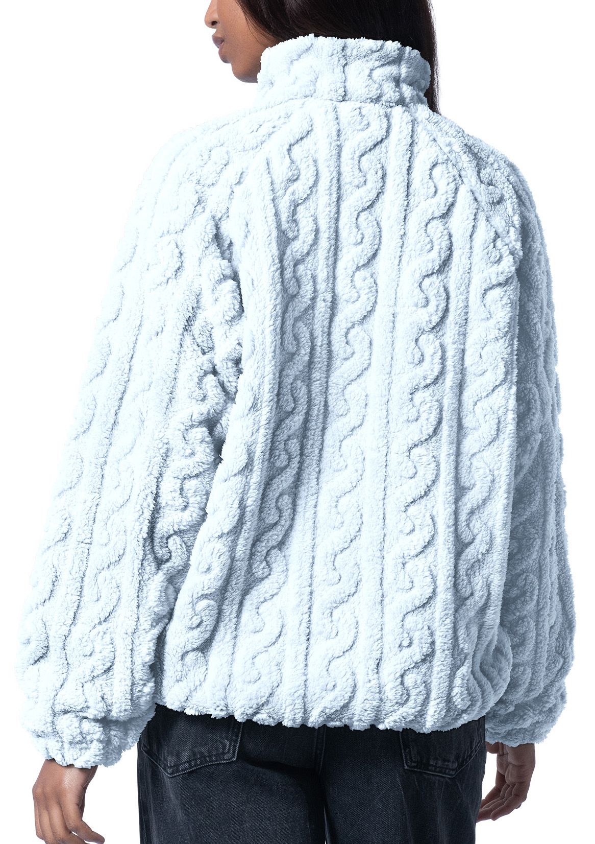 G-III for Her Women's Chicago Bears Light Blue Camp Sherpa 1/2 Zip Jacket product image