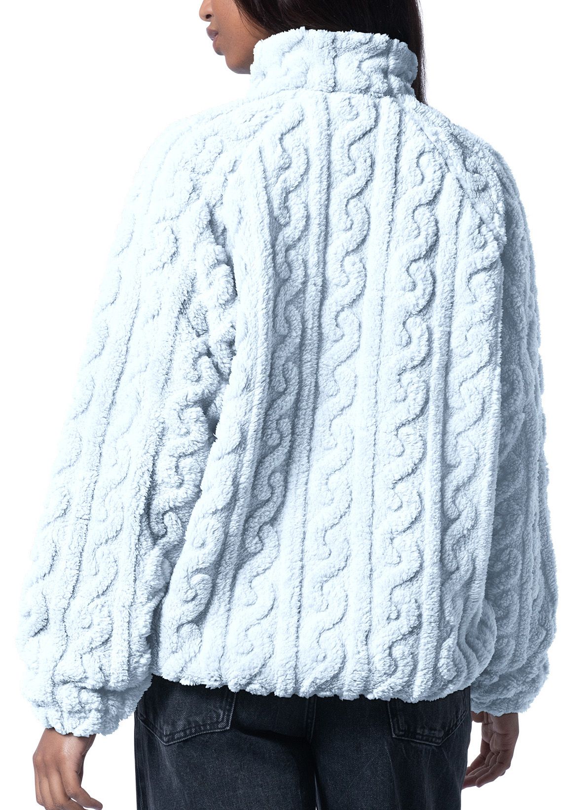 G-III for Her Women's Buffalo Bills Light Blue Camp Sherpa 1/2 Zip Jacket product image