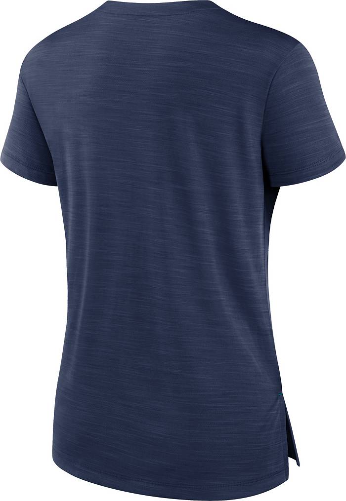 MLB Seattle Mariners Women's Short Sleeve V-Neck Fashion T-Shirt - S