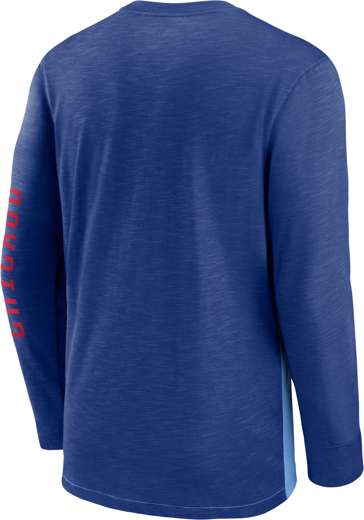 Nike Men's Chicago Cubs Blue Split Long Sleeve T-Shirt product image