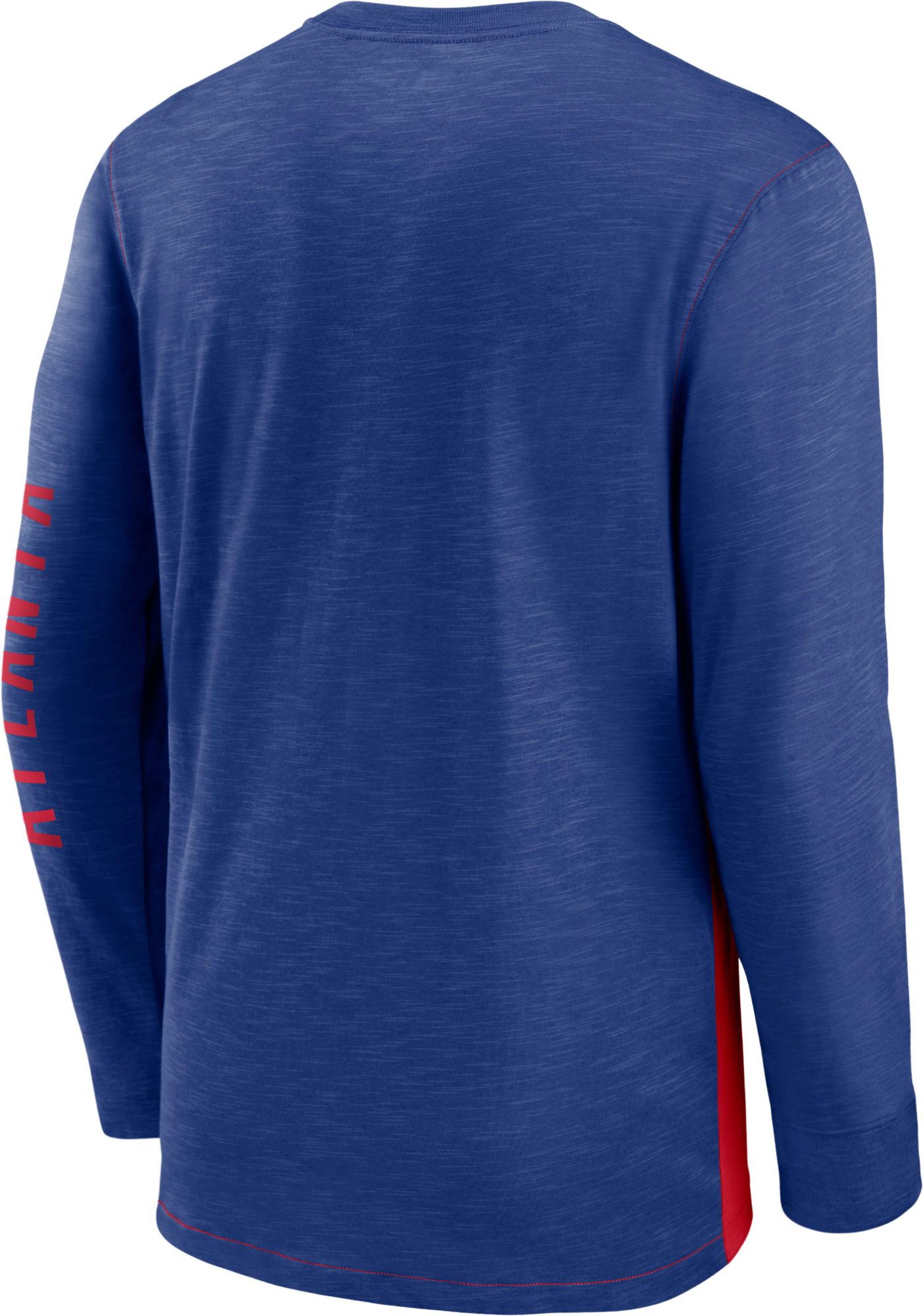 Nike Men's Atlanta Braves Blue Split Long Sleeve T-Shirt product image