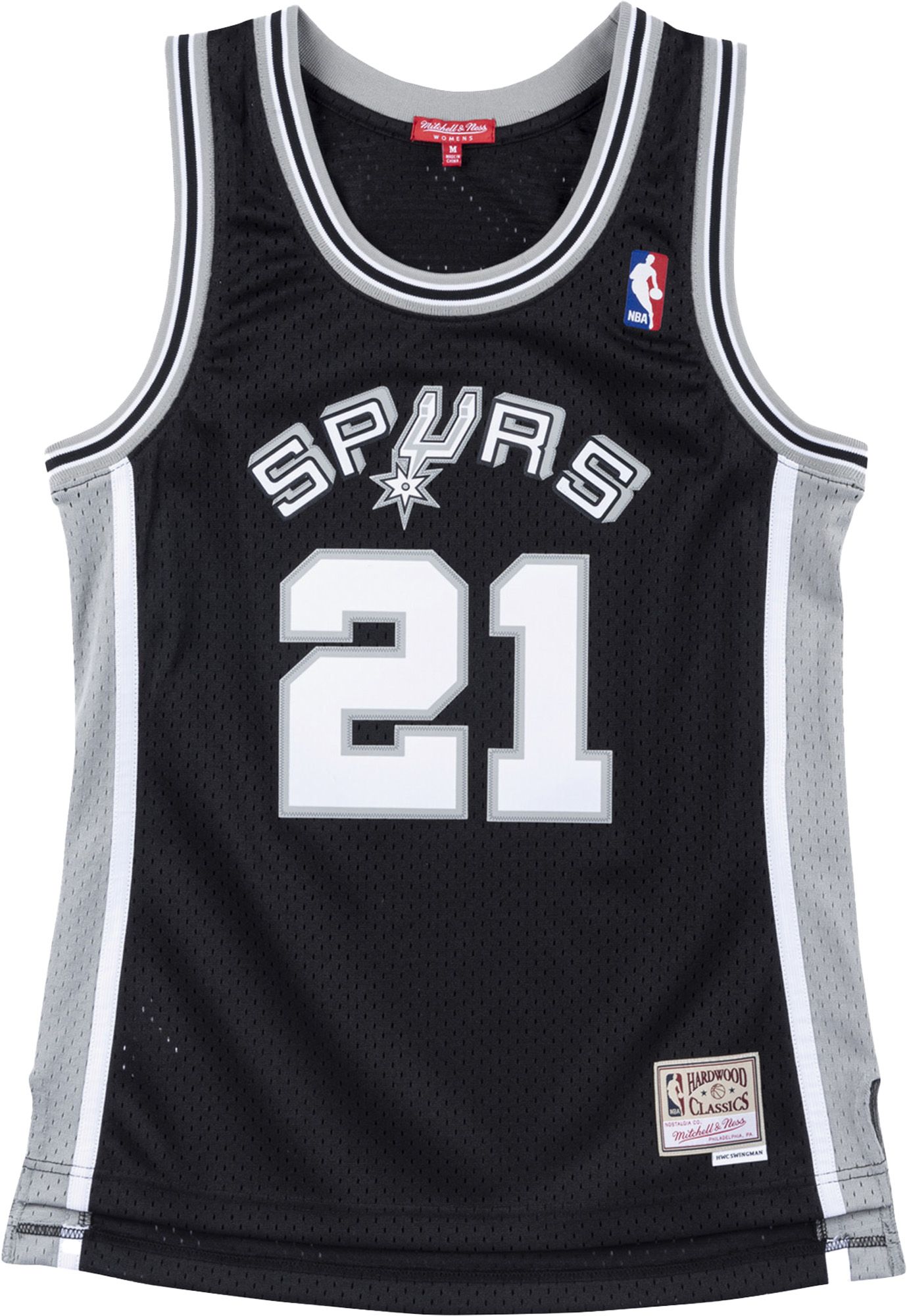 Mitchell & Ness Women's San Antonio Spurs Black Tim Duncan #21 Hardwood Classic Jersey product image