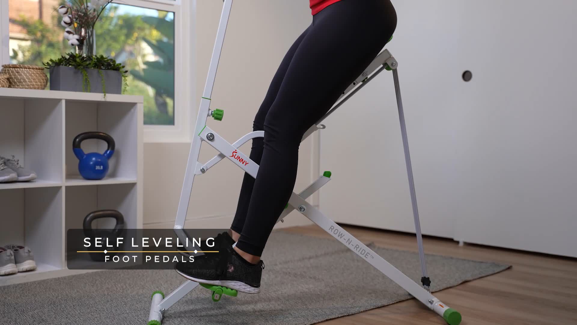 Sunny Health & Fitness Upright Row-n-Ride Rowing Machine product