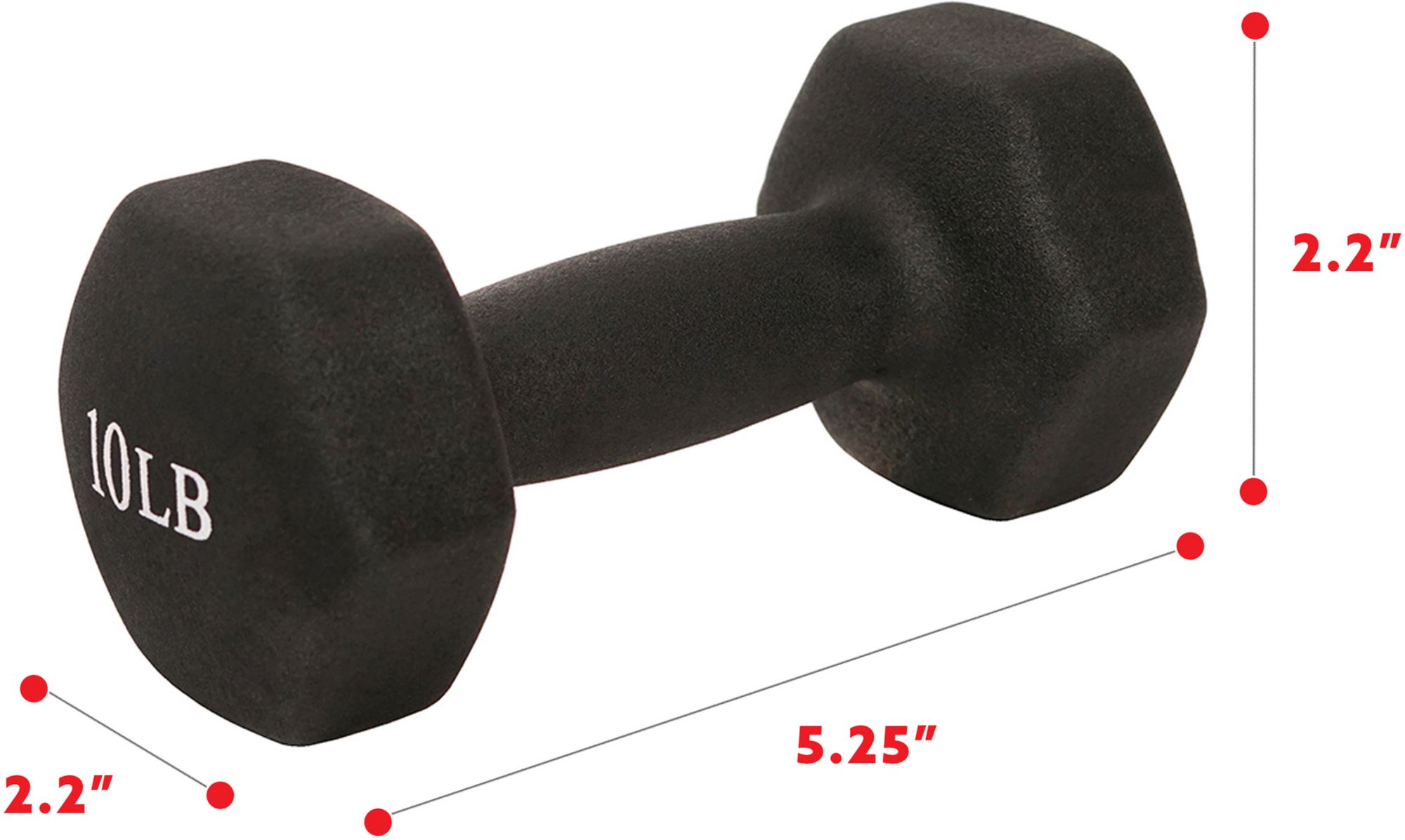 Sunny Health & Fitness Neoprene 10lb Dumbbell Set product image