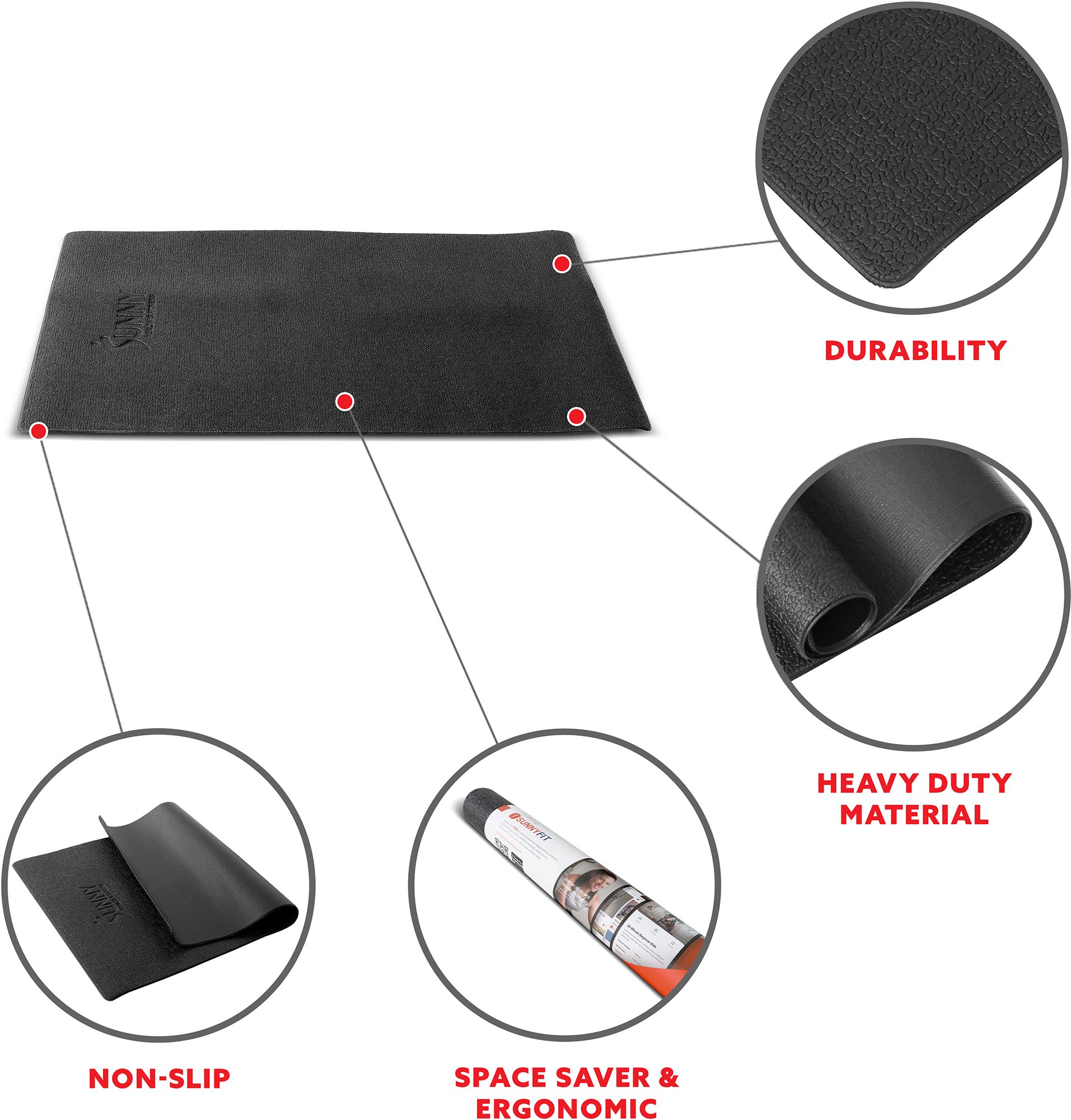 Sunny Health & Fitness Extra Small Equipment Mat product image