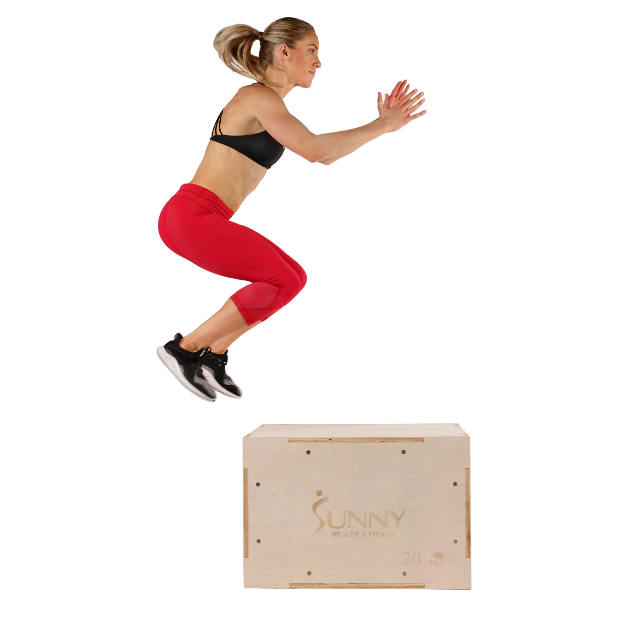 Sunny Health & Fitness Wood Plyo Box with Cover product image