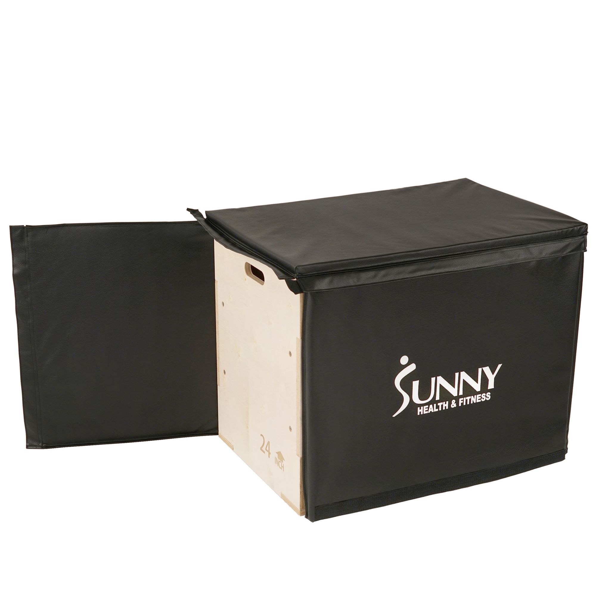 Sunny Health & Fitness Wood Plyo Box with Cover product image