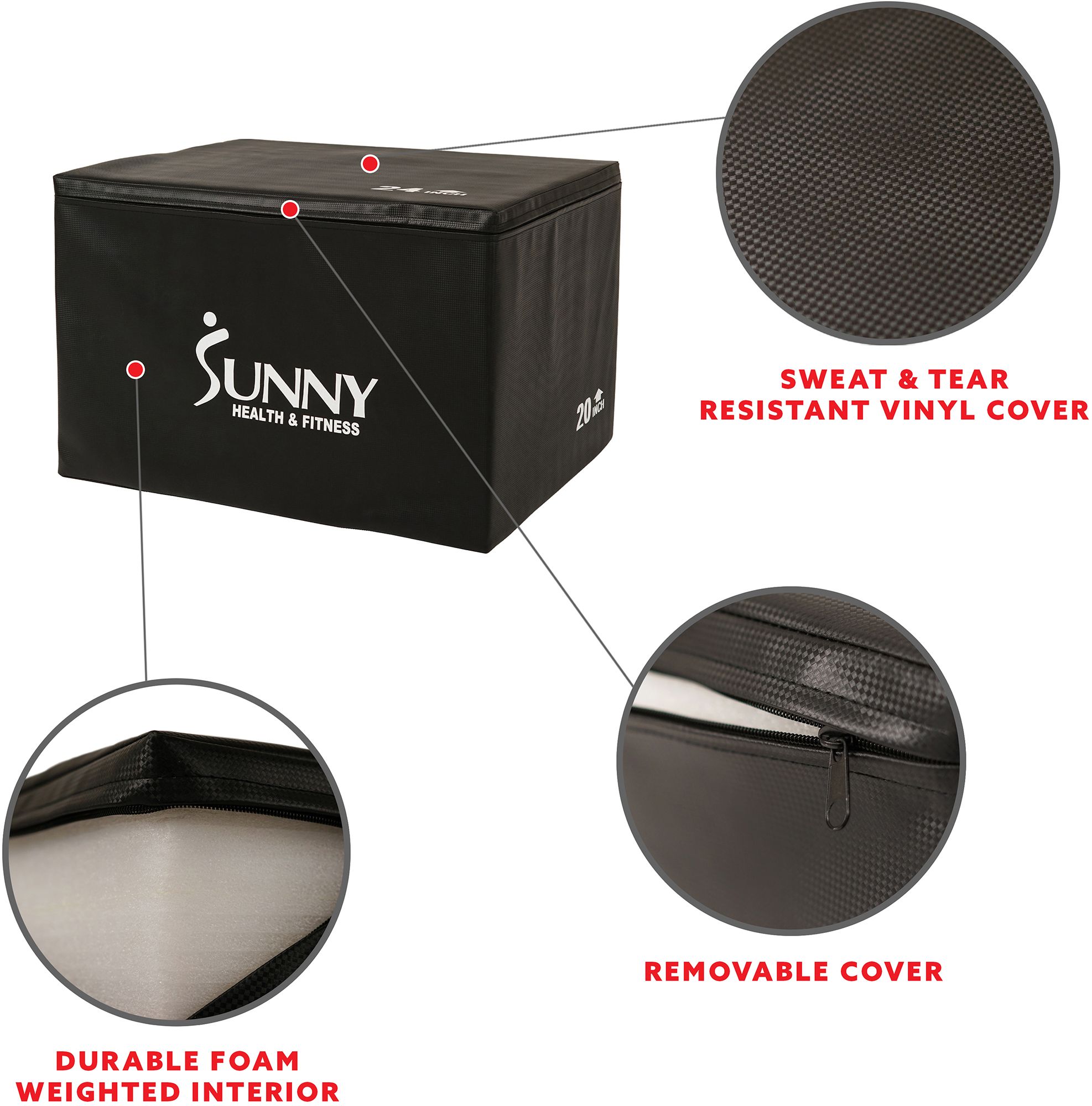 Sunny Health & Fitness 3-in-1 Pro Plyo Box product image