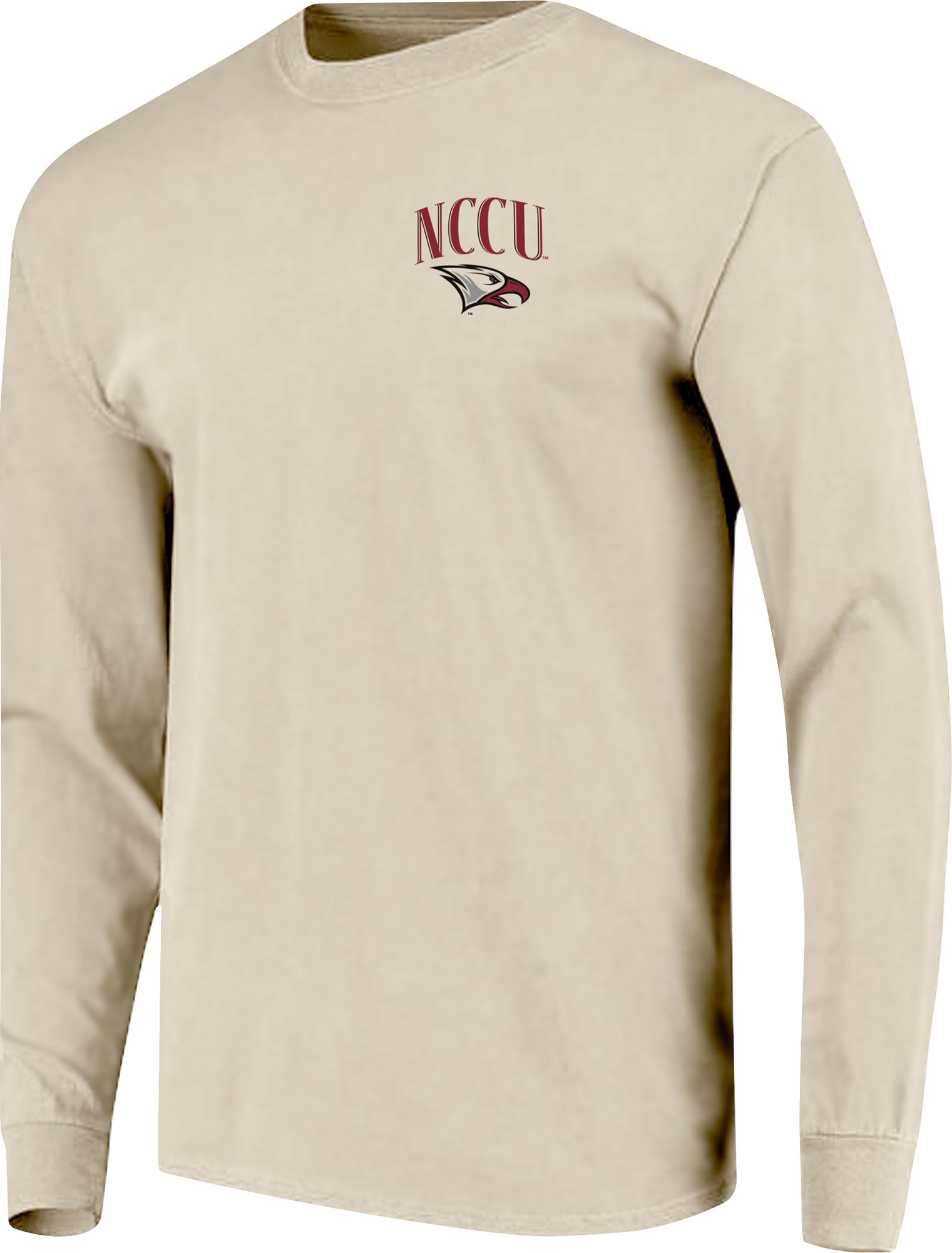 Image One Men's North Carolina Central Eagles Ivory 90s Print Long Sleeve T-Shirt product image
