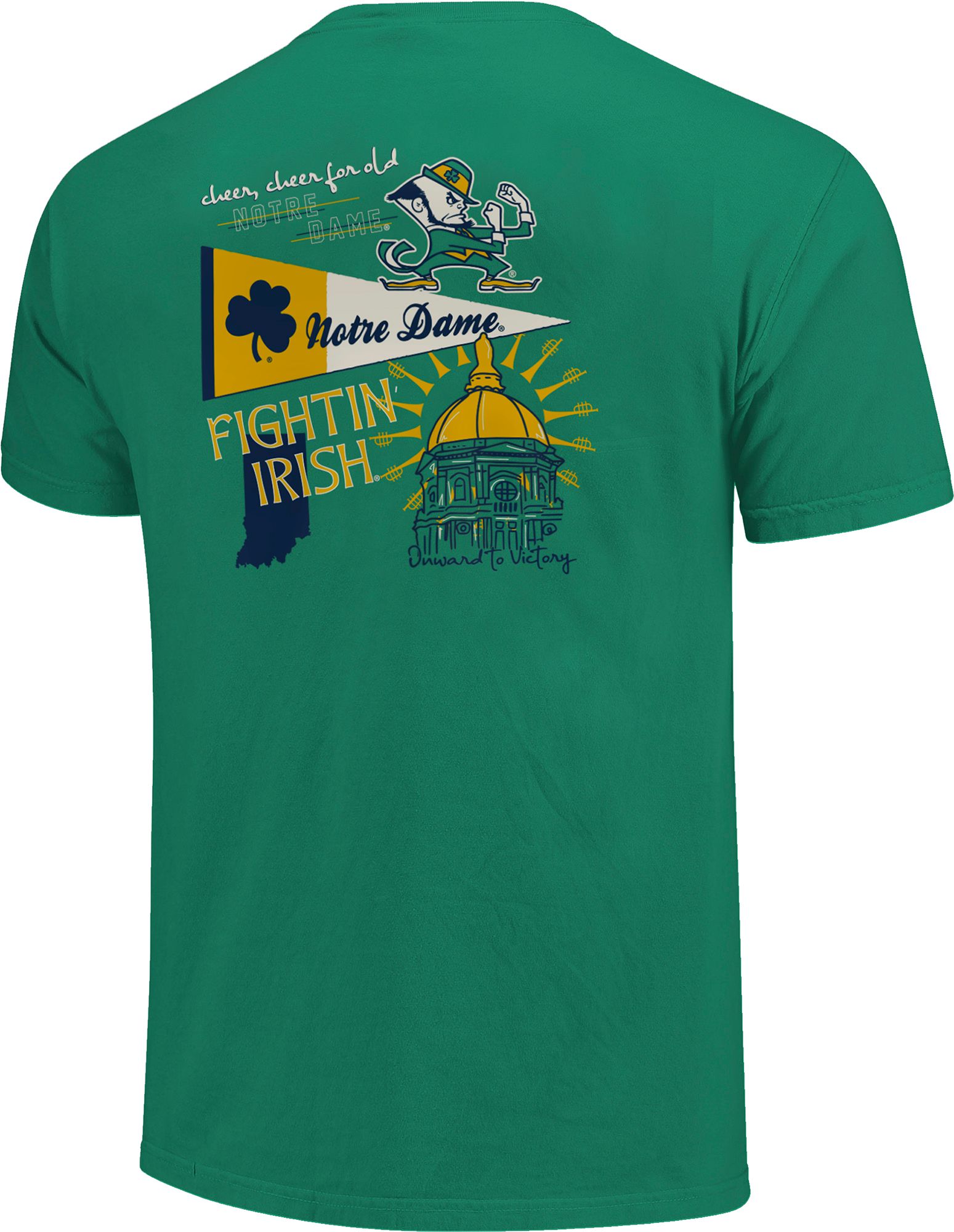 Image One Adult Notre Dame Fighting Irish Green Elements T-Shirt