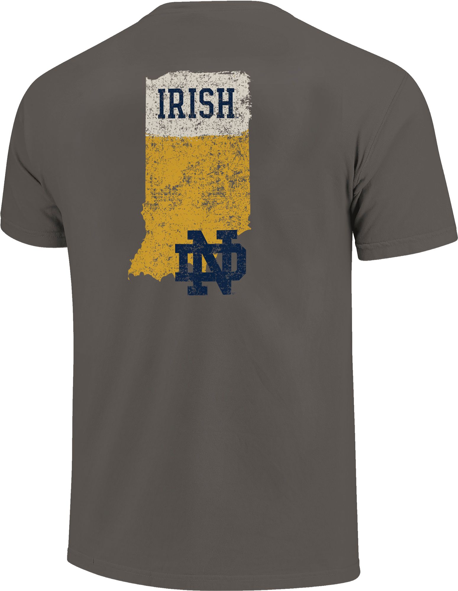 Image One Men's Notre Dame Fighting Irish Grey Football Stripes T-Shirt product image