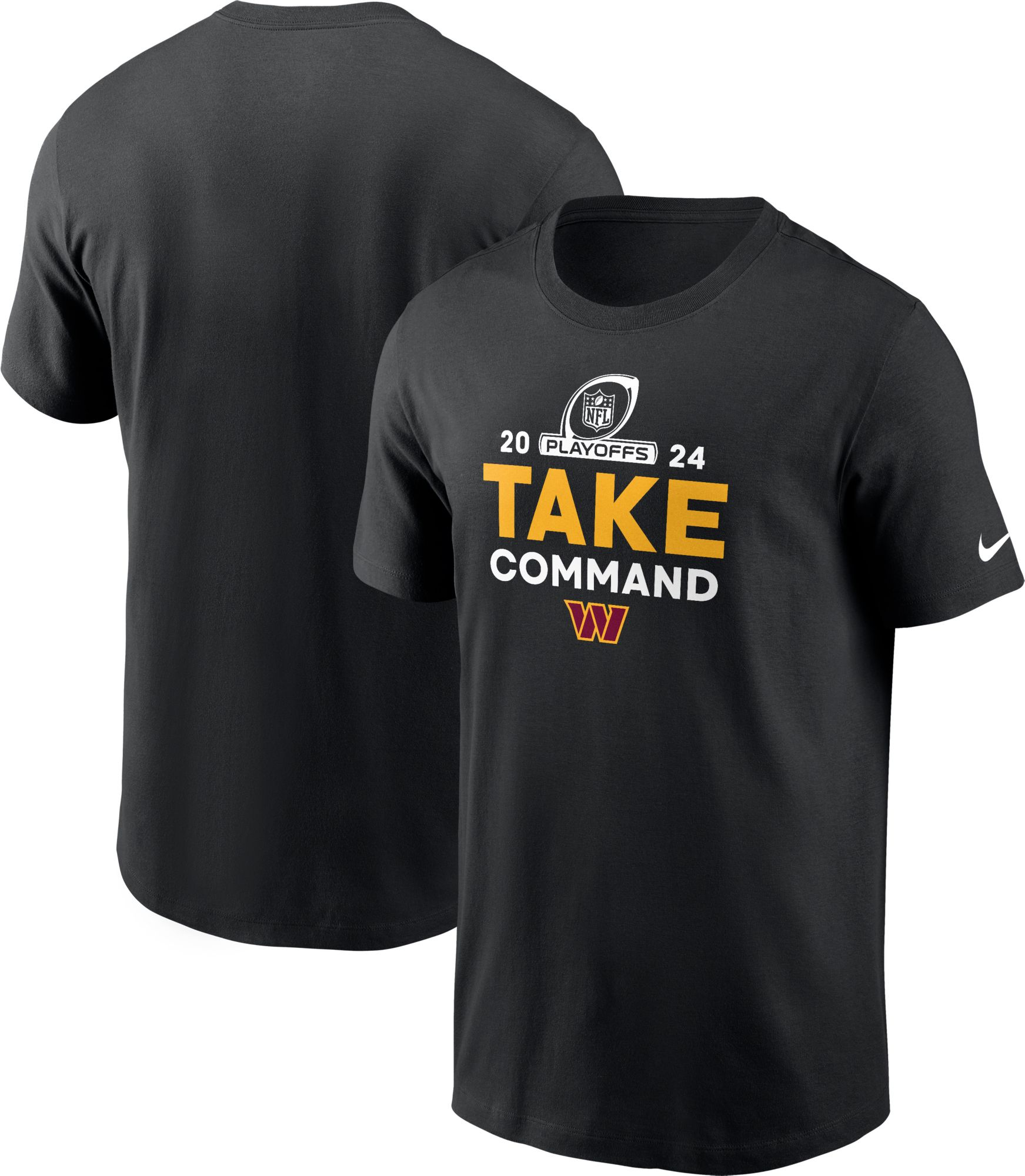 Nike Men's Washington Commanders 2024-2025 Playoffs Black T-Shirt product image