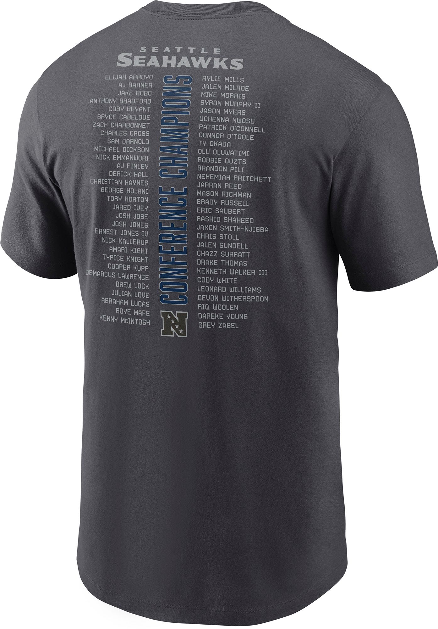 Nike Men's 2025-26 NFC Champions Seattle Seahawks Roster  T-Shirt product image