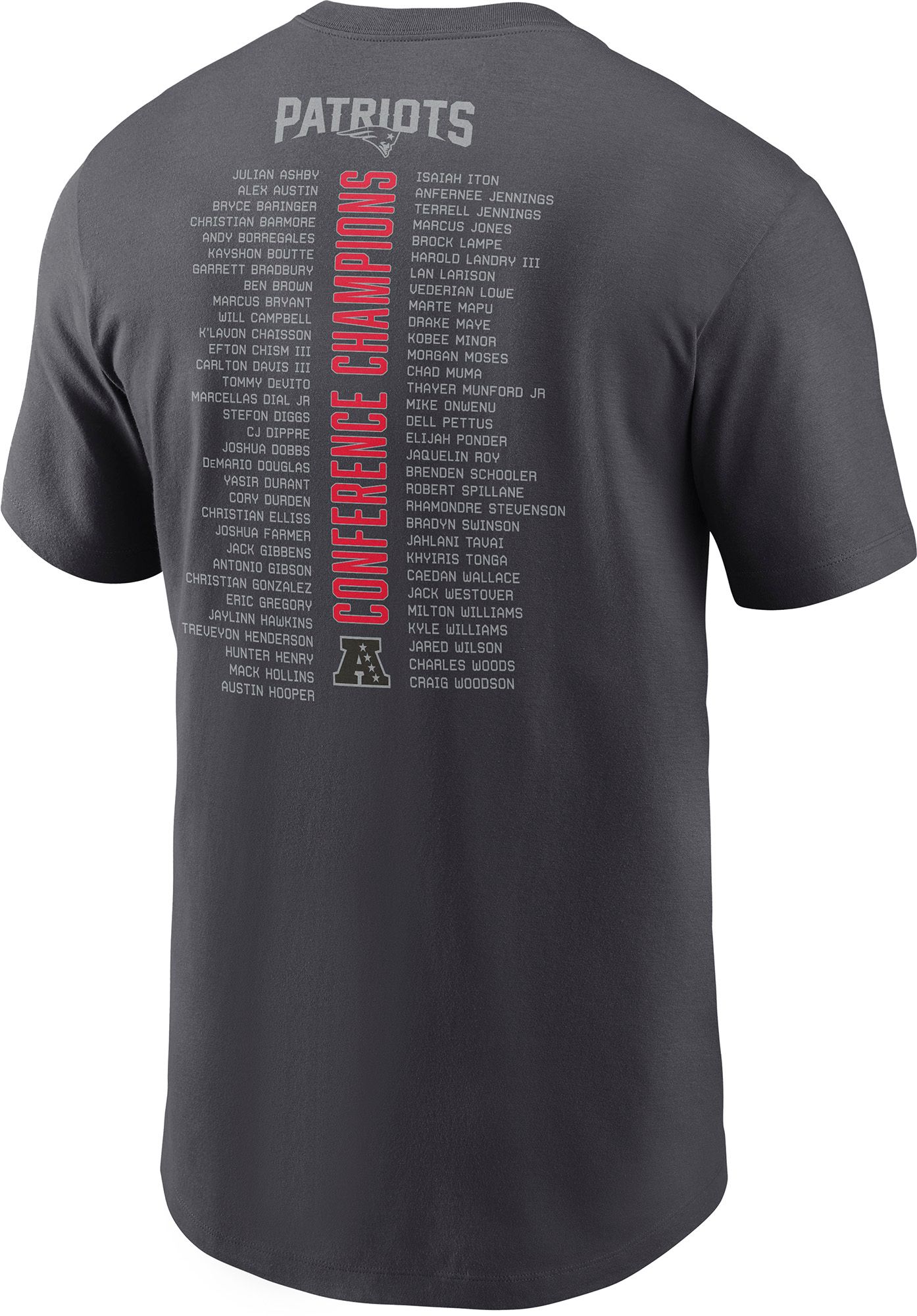 Nike Men's 2025-26 AFC Champions New England Patriots Roster  T-Shirt product image
