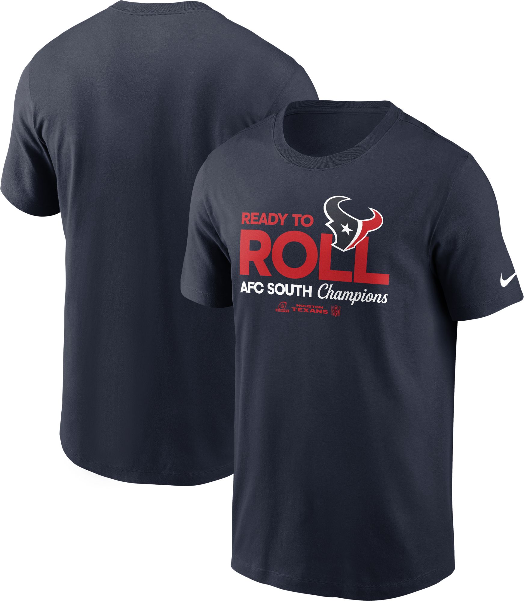 Nike Men's Houston Texans 2024-2025 AFC South Division Champions Marine Locker Room T-Shirt product image