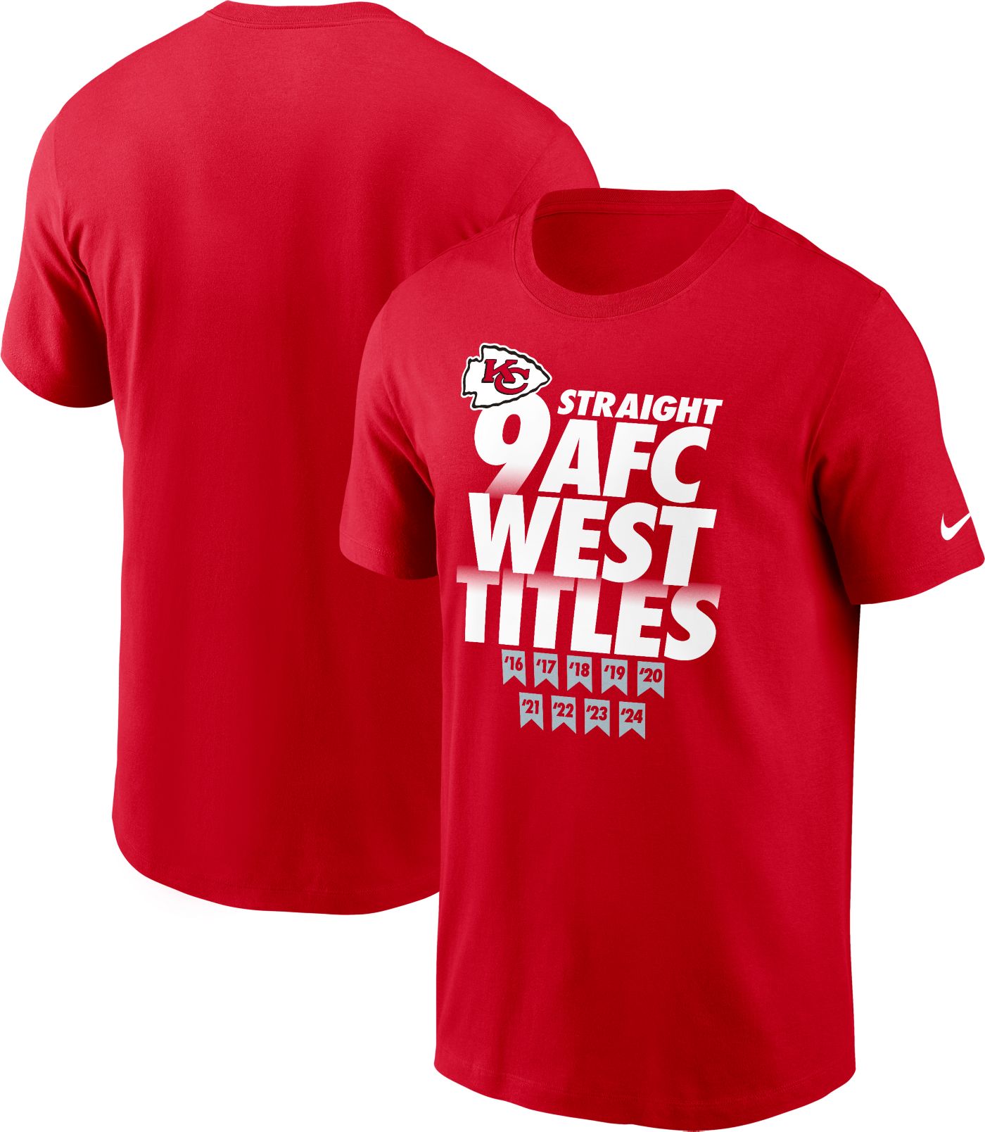 Nike Men's Kansas City Chiefs 20242025 AFC West Division Champions '9