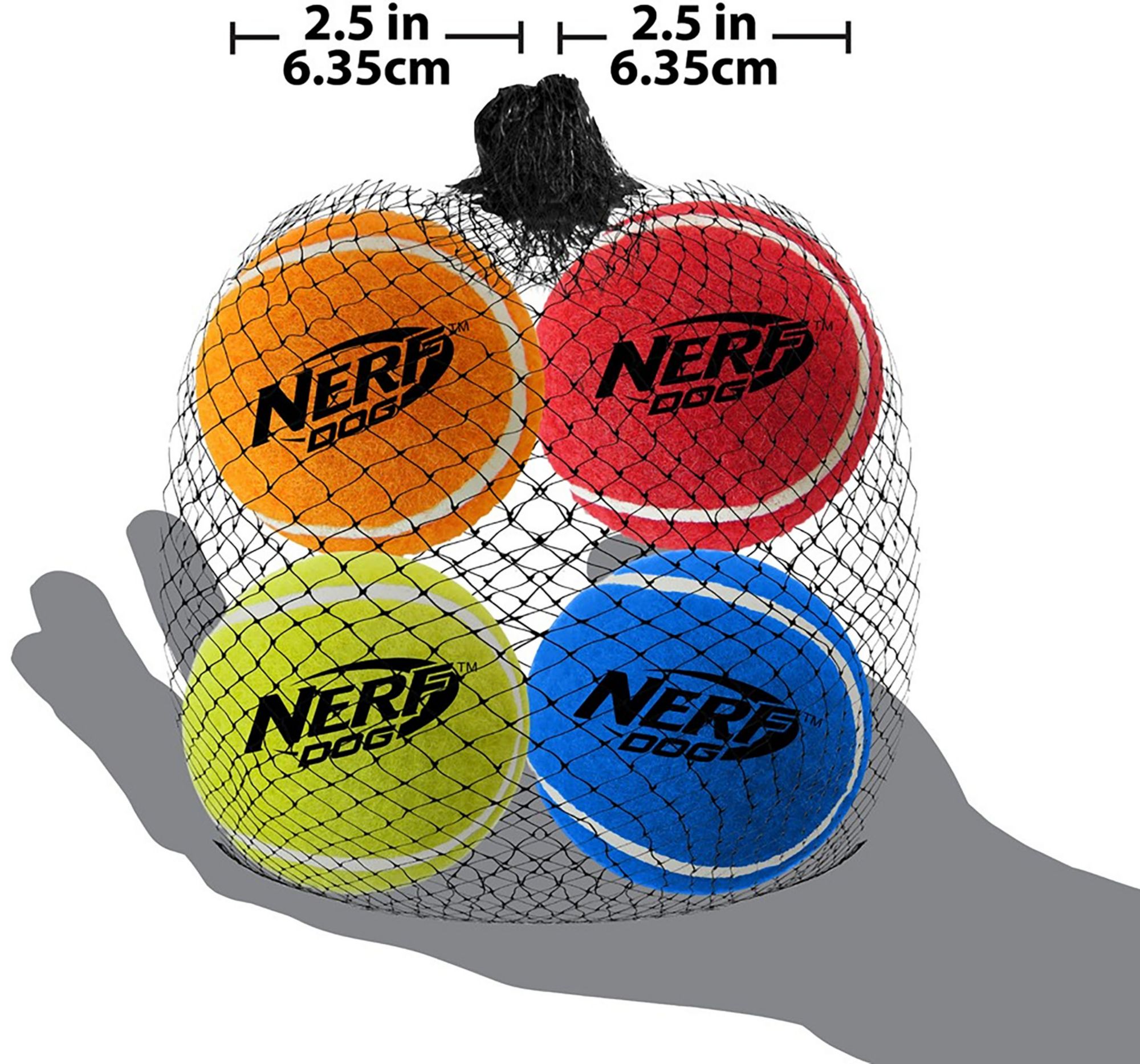 Nerf Dog Squeak 2.5" Tennis Ball Dog Toy - 4 Pack product image