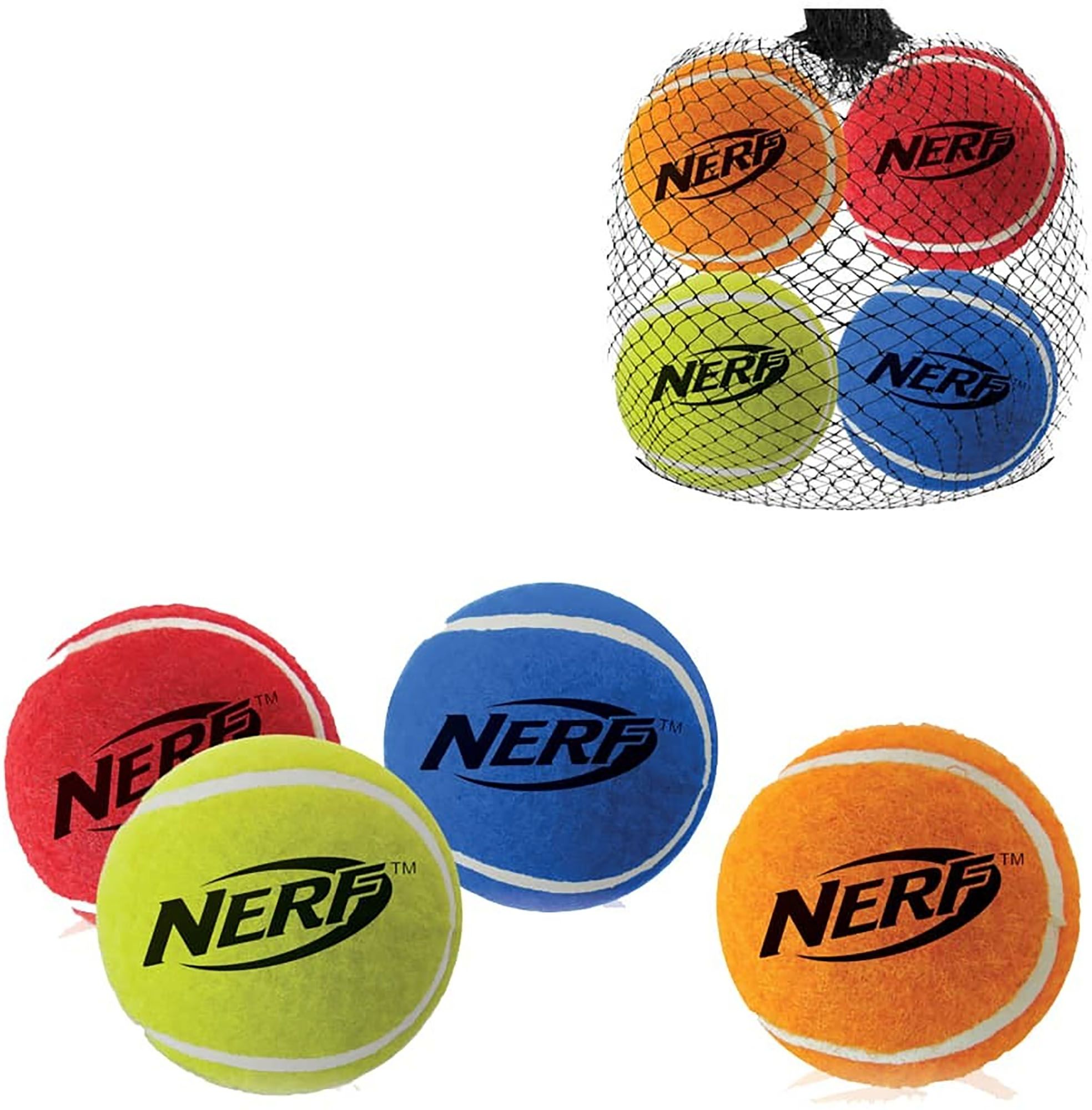 Nerf Dog Squeak 2.5" Tennis Ball Dog Toy - 4 Pack product image