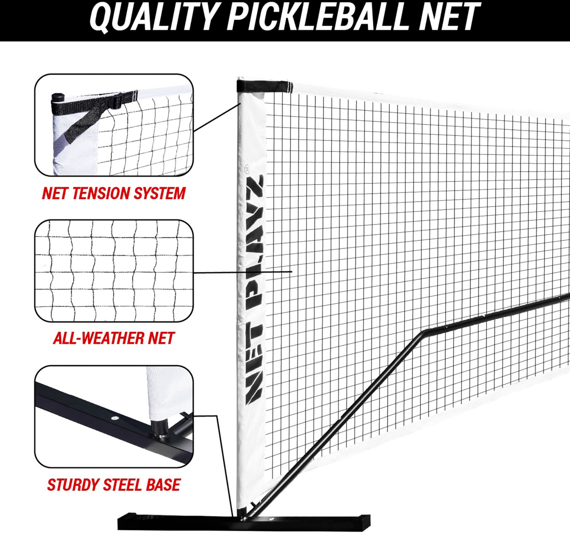 Net Playz 22' Portable Pickleball Net product image