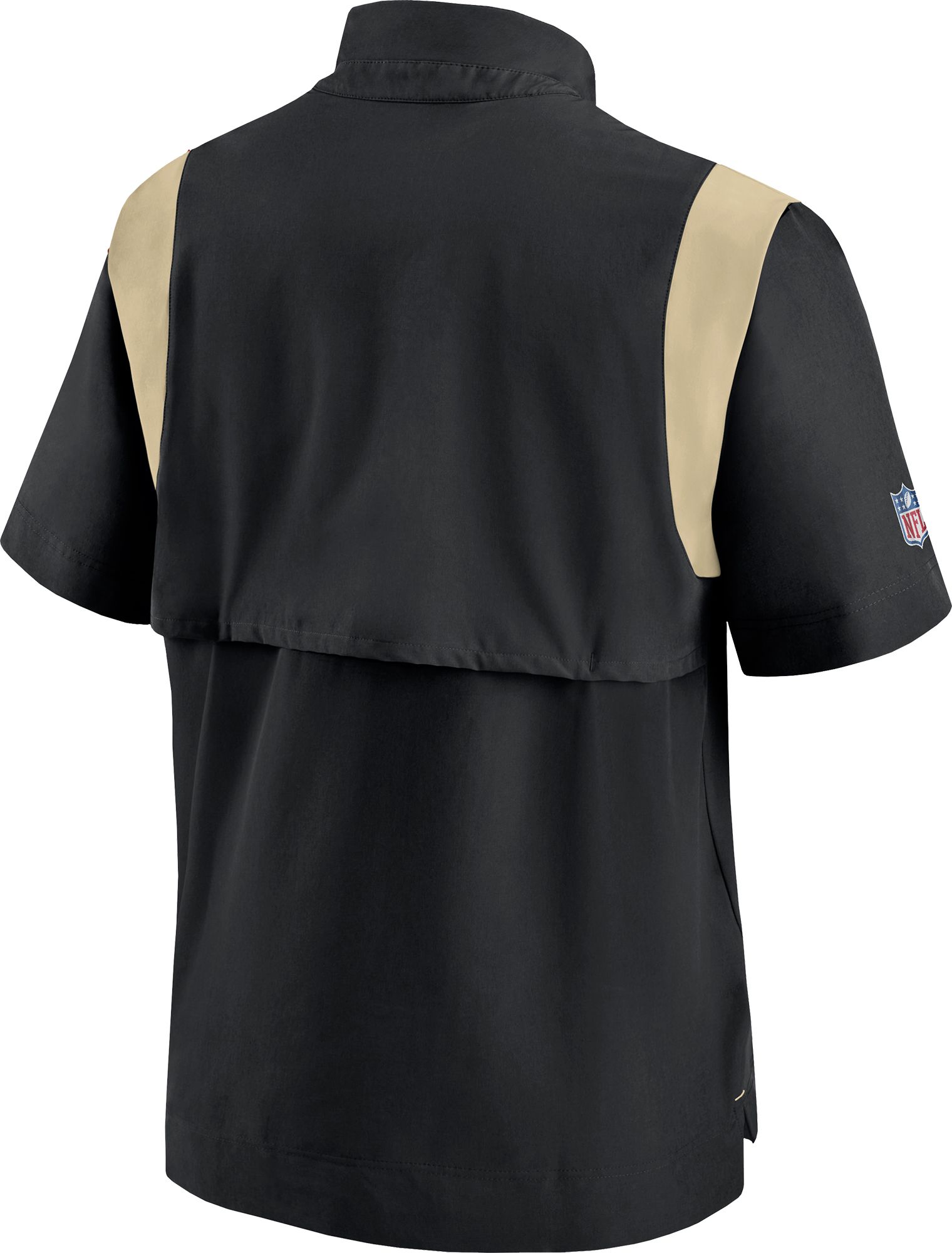 Nike Men's New Orleans Saints Sideline Coaches Short Sleeve Black Jacket product image